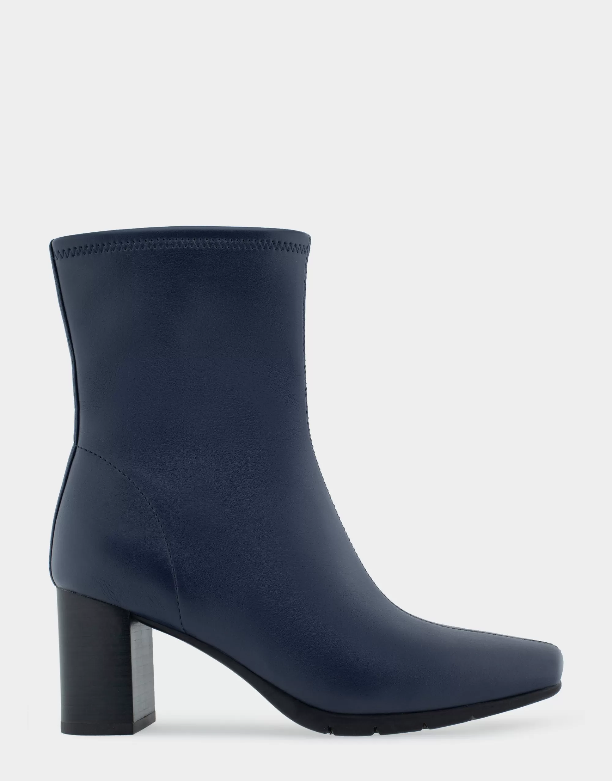 Aerosoles Wide Width Boots | Heeled Boots*Comfortable Women's Ankle Boot in Navy Faux Leather