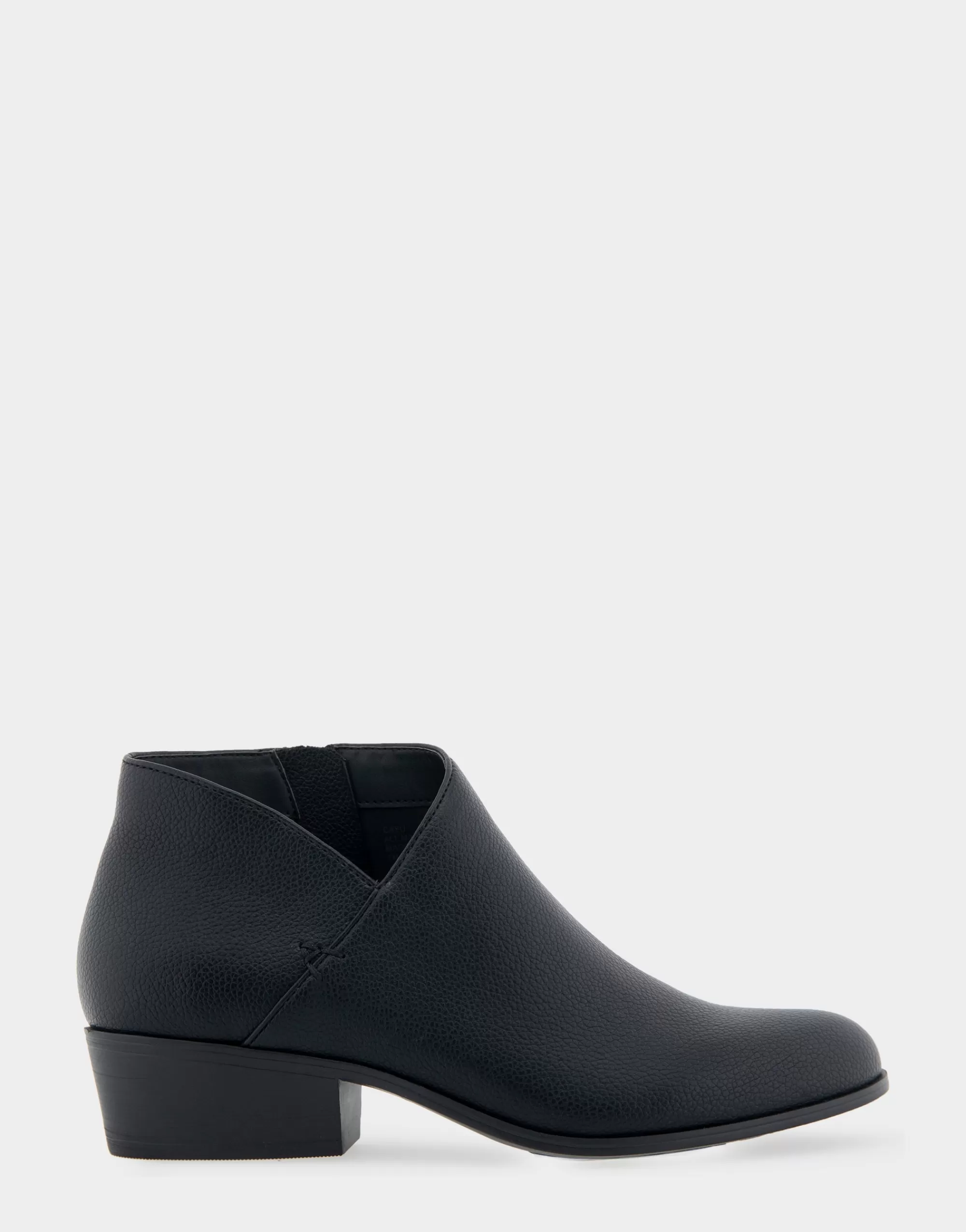 Aerosoles Heeled Boots | Ankle Boots*Comfortable Women's Asymmetrical Envelope Low Bootie in Black Faux Leather