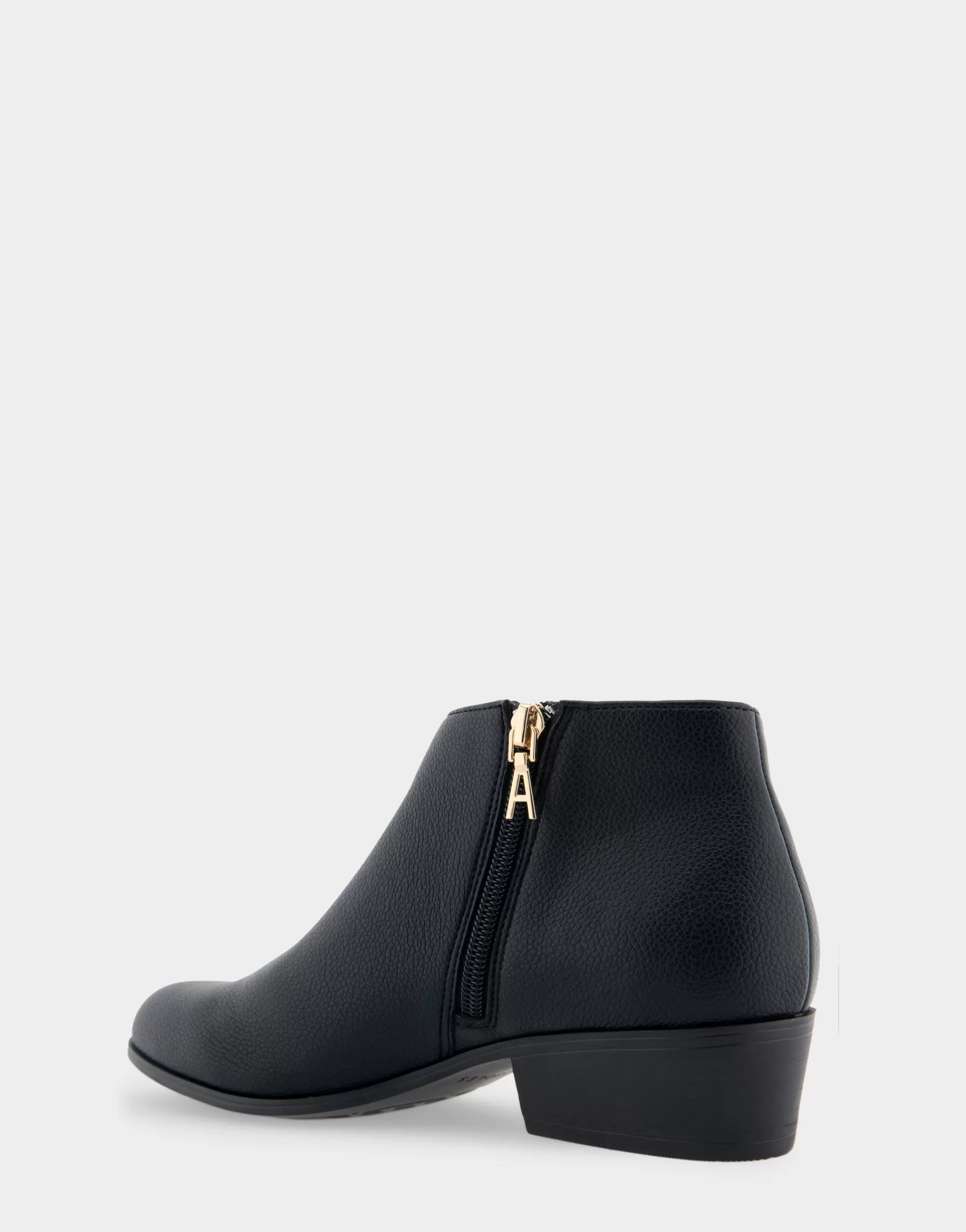 Aerosoles Heeled Boots | Ankle Boots*Comfortable Women's Asymmetrical Envelope Low Bootie in Black Faux Leather