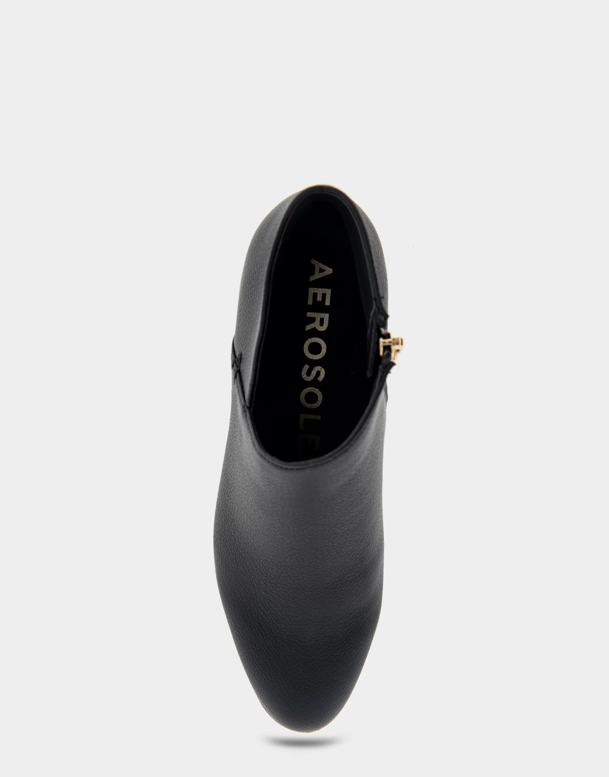 Aerosoles Heeled Boots | Ankle Boots*Comfortable Women's Asymmetrical Envelope Low Bootie in Black Faux Leather