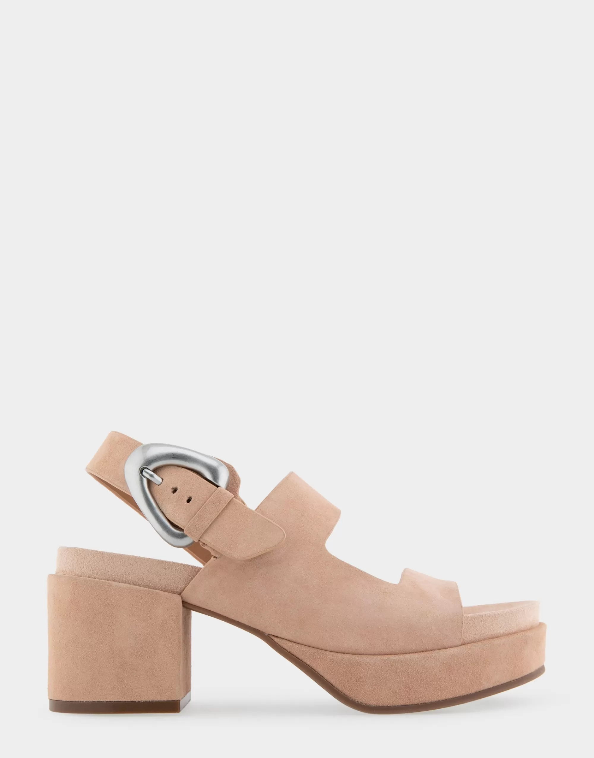 Aerosoles Platforms | Platforms*Comfortable Women's Asymmetrical Molded Footbed Platform Sandal in Cipria Suede