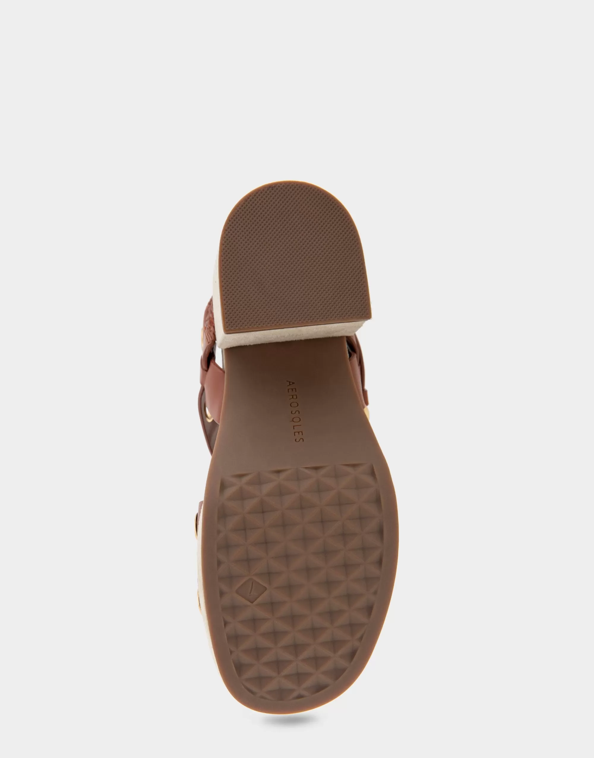 Aerosoles Platforms | Platforms*Comfortable Women's Asymmetrical Molded Footbed Platform Sandal in Tan Leather