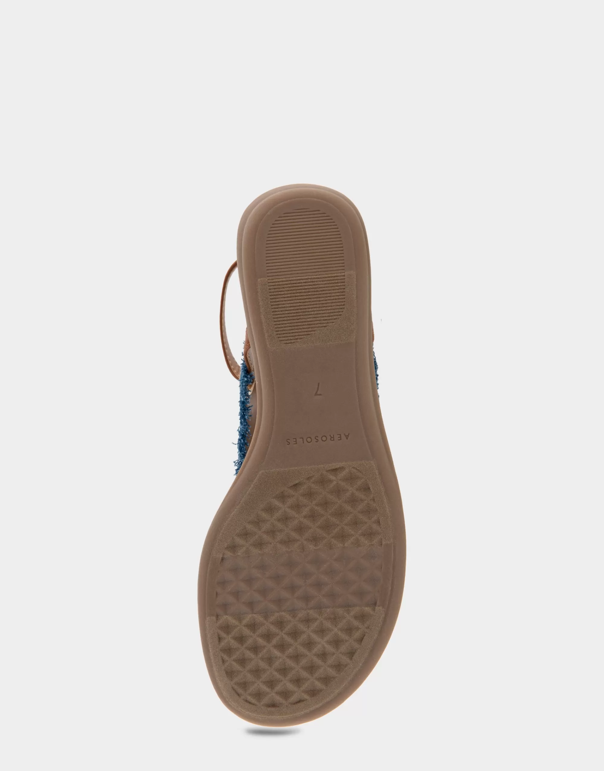 Aerosoles Wide Width Sandals | Flats*Comfortable Women's Back Strap Thong Sandal in Denim Fabric Denim Fabric