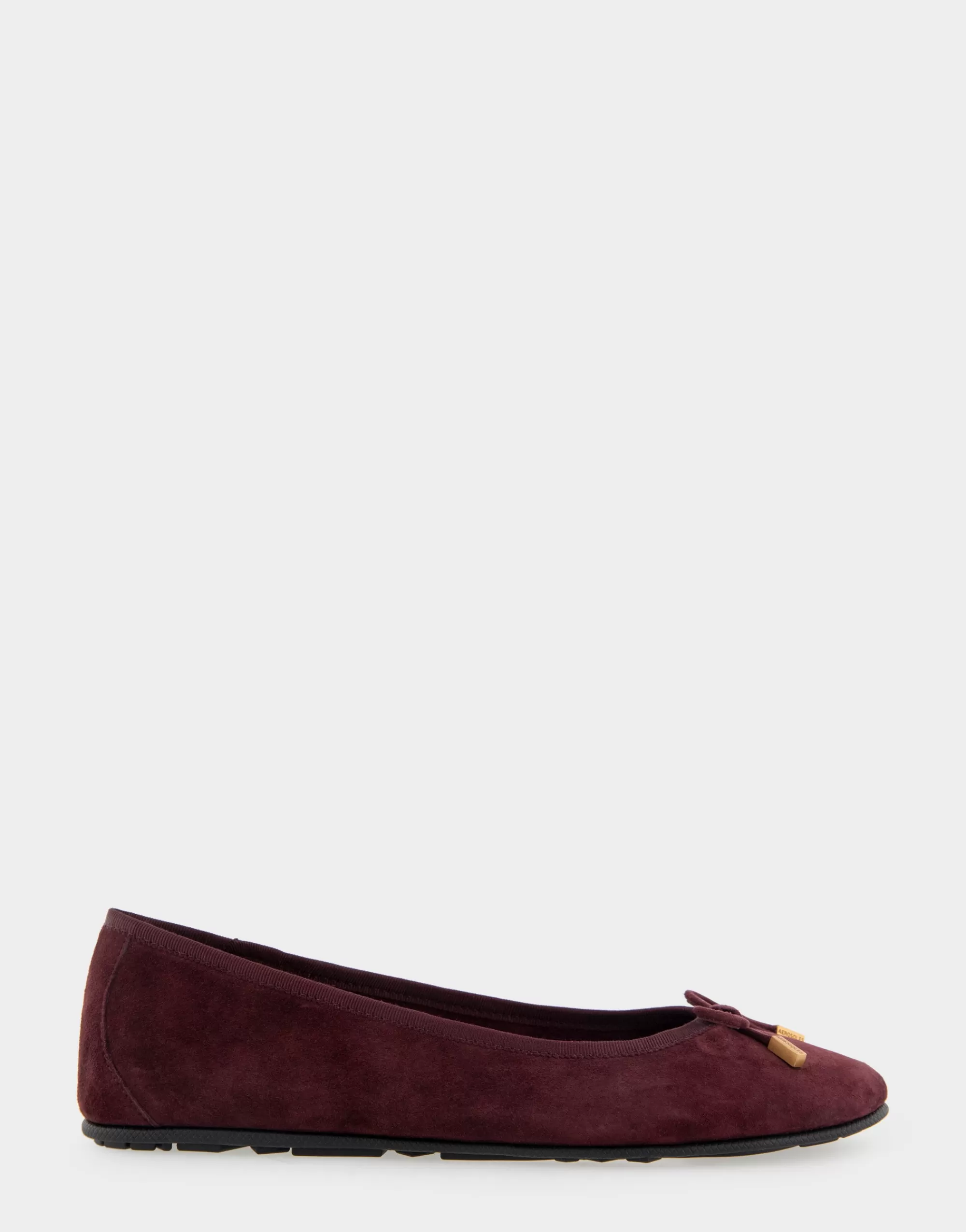 Aerosoles Wide Width Flats | Dress*Comfortable Women's Ballet Flat in Deep Aubergine Suede Suede