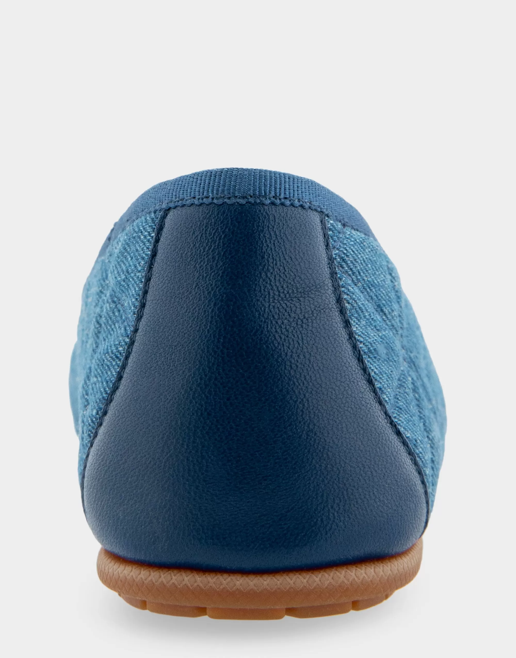 Aerosoles Wide Width Flats | Dress*Comfortable Women's Ballet Flat in Denim Quilted Fabric Quilted Denim Fabric