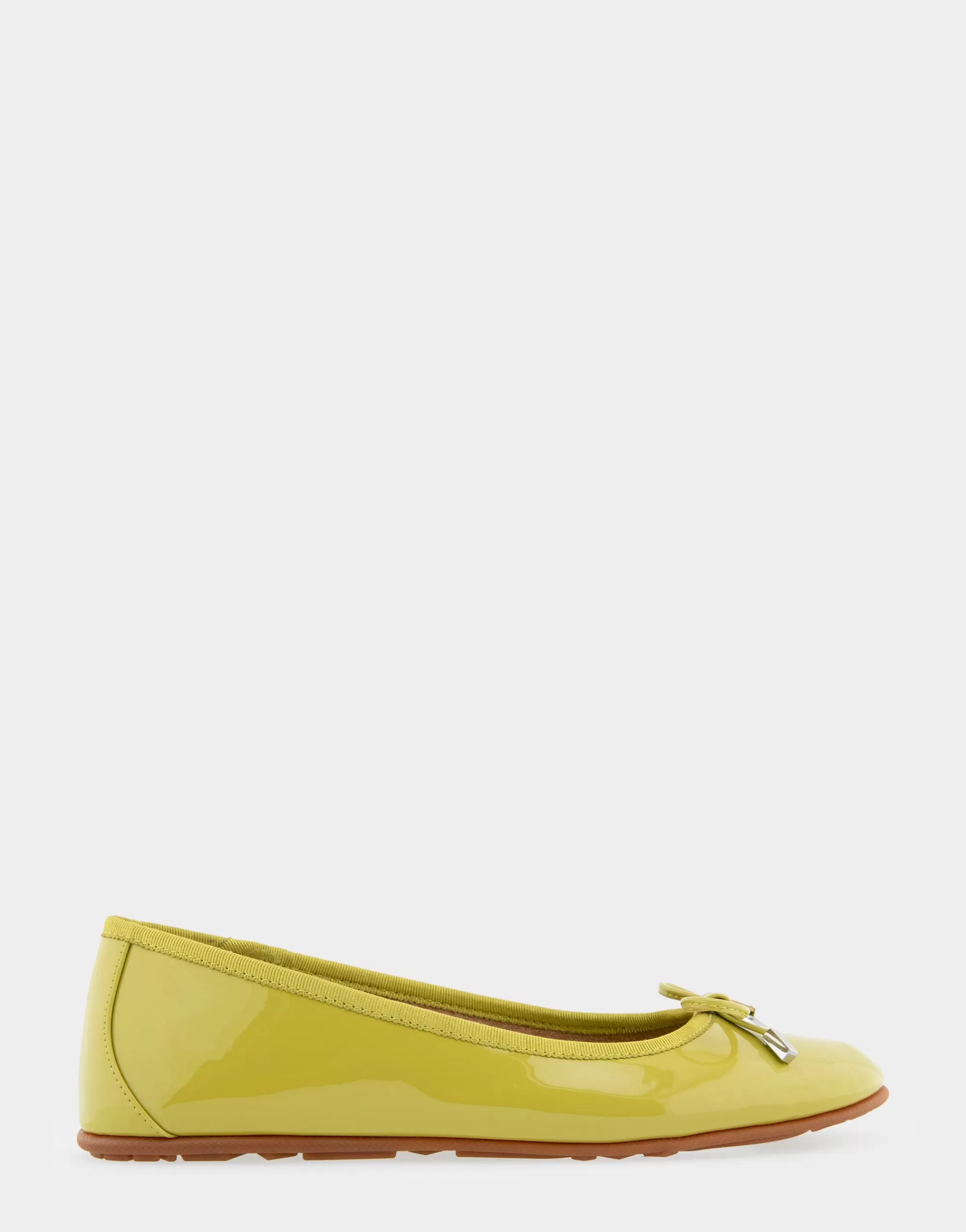 Aerosoles Wide Width Flats | Dress*Comfortable Women's Ballet Flat in Green Sheen Patent Faux Leather