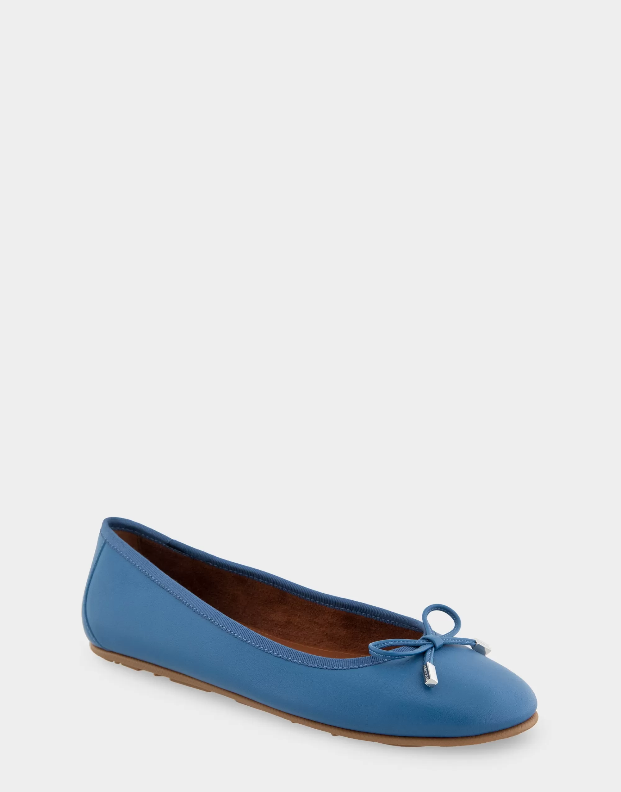 Aerosoles Wide Width Flats | Dress*Comfortable Women's Ballet Flat in Indigo Leather Leather