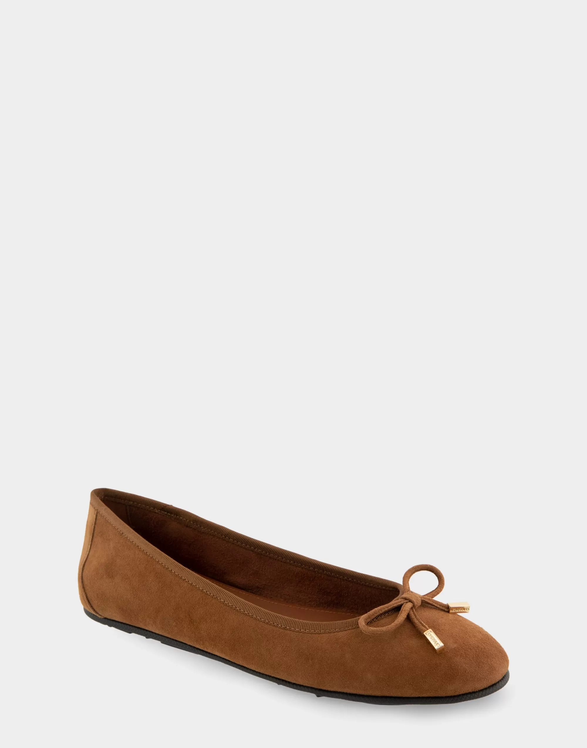 Aerosoles Wide Width Flats | Dress*Comfortable Women's Ballet Flat in Tobacco Suede Suede