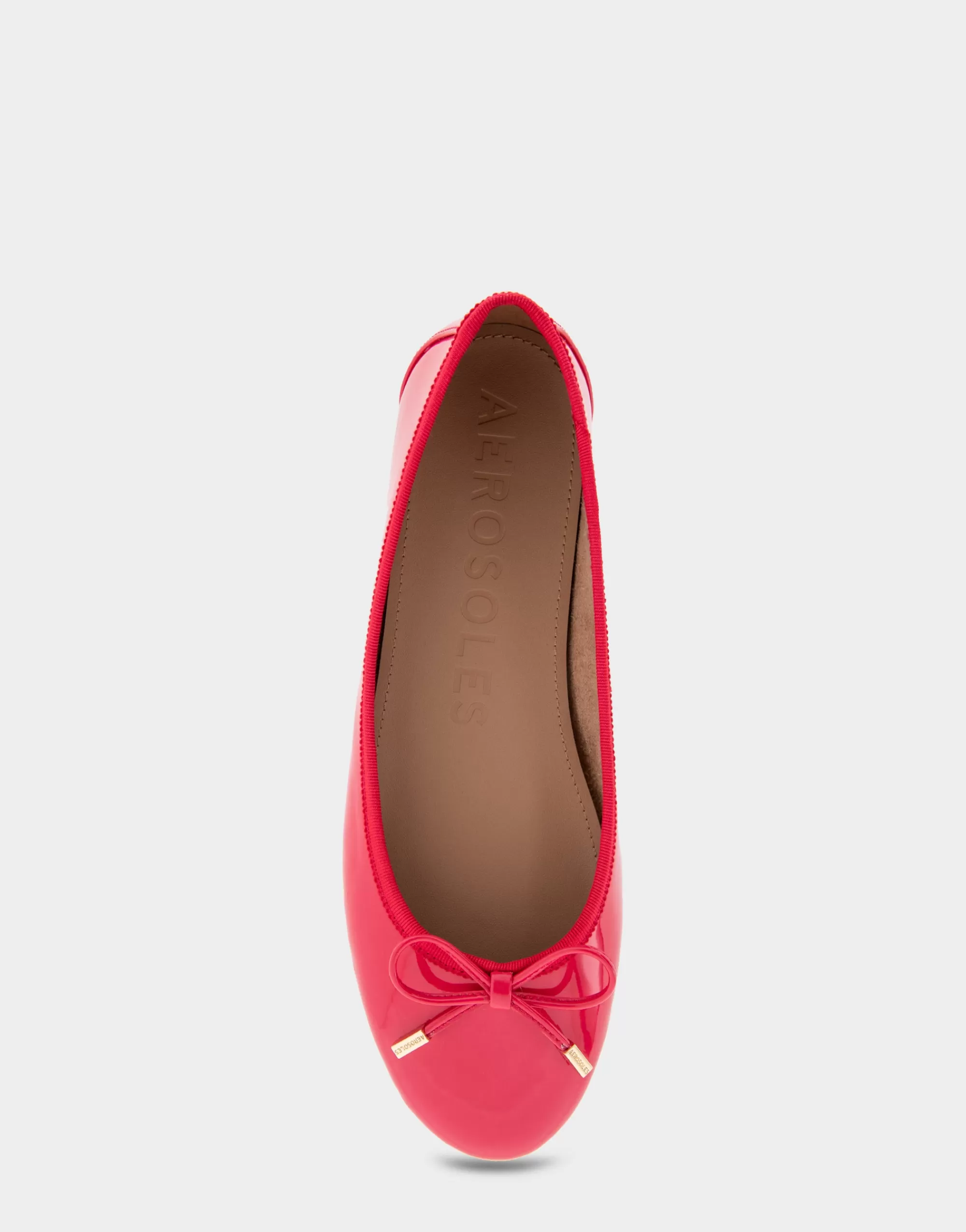 Aerosoles Wide Width Flats | Dress*Comfortable Women's Ballet Flat in Virtual Pink Patent Faux Leather