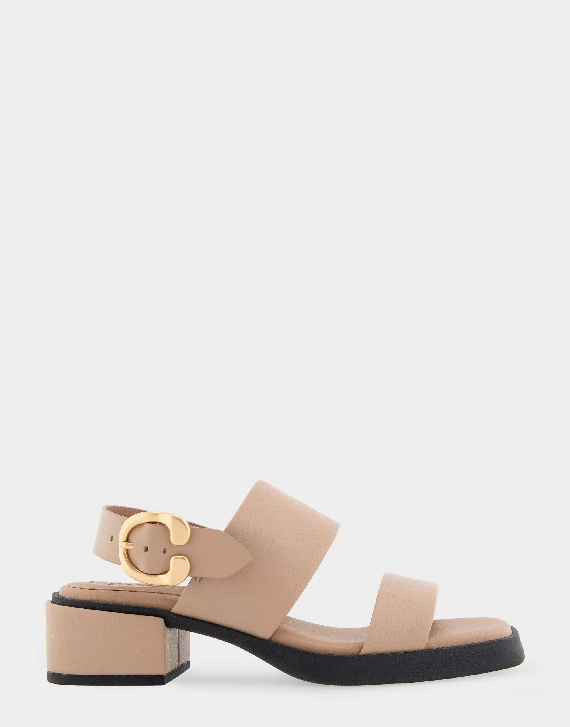 Aerosoles Wide Width Sandals*Comfortable Women's Banded Back Strap Low Block Heel Sandal in Natural Faux Leather