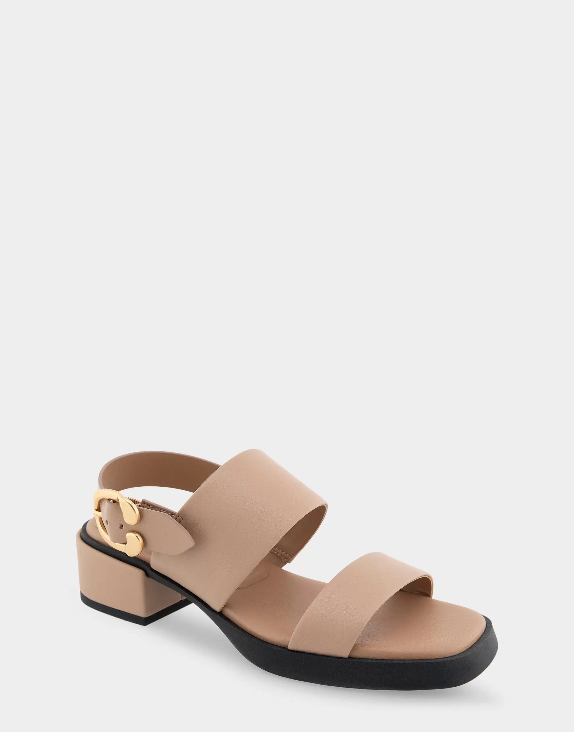 Aerosoles Wide Width Sandals*Comfortable Women's Banded Back Strap Low Block Heel Sandal in Natural Faux Leather