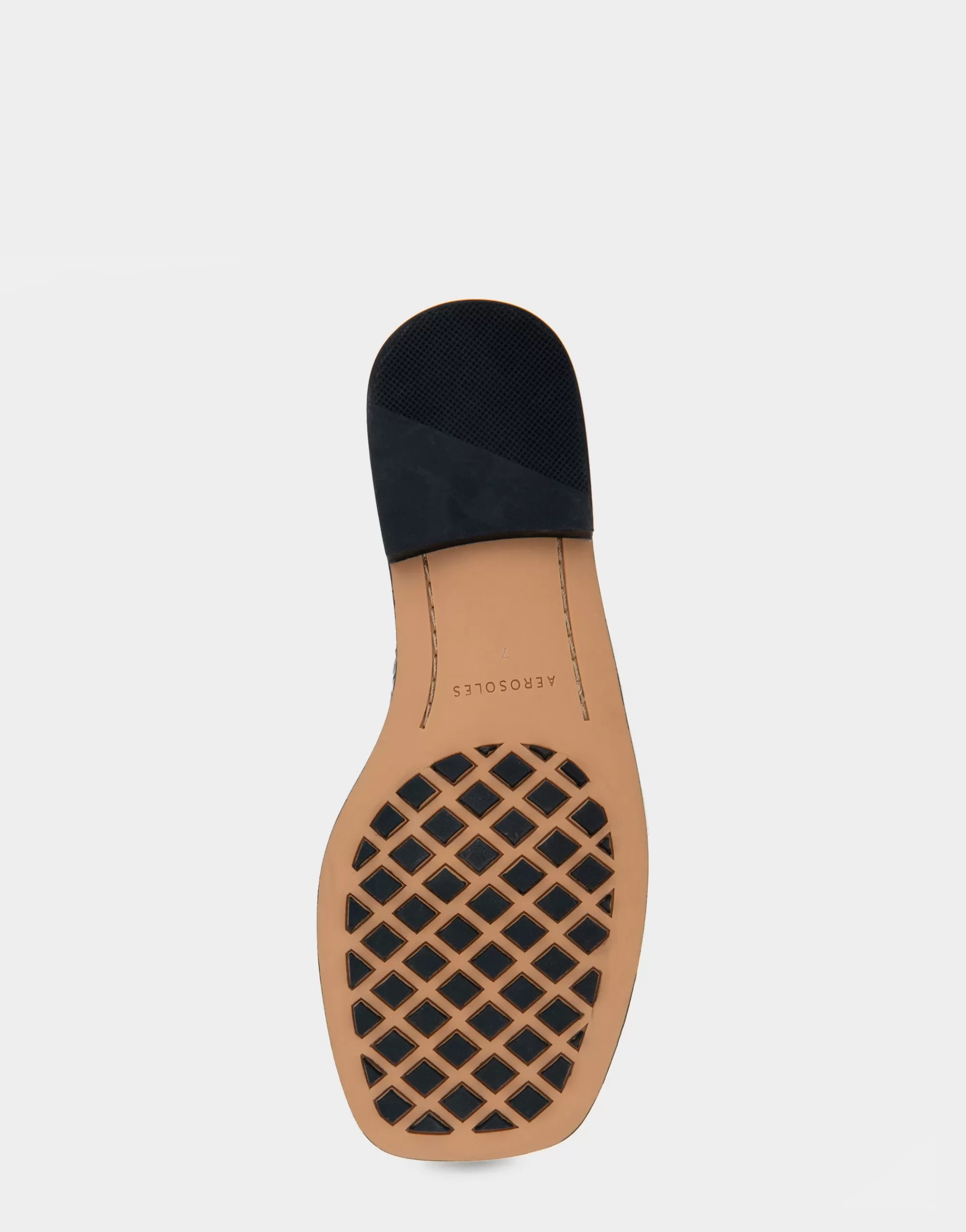 Aerosoles Flats*Comfortable Women's Braided Double Strap Flat Sandal in Black Leather