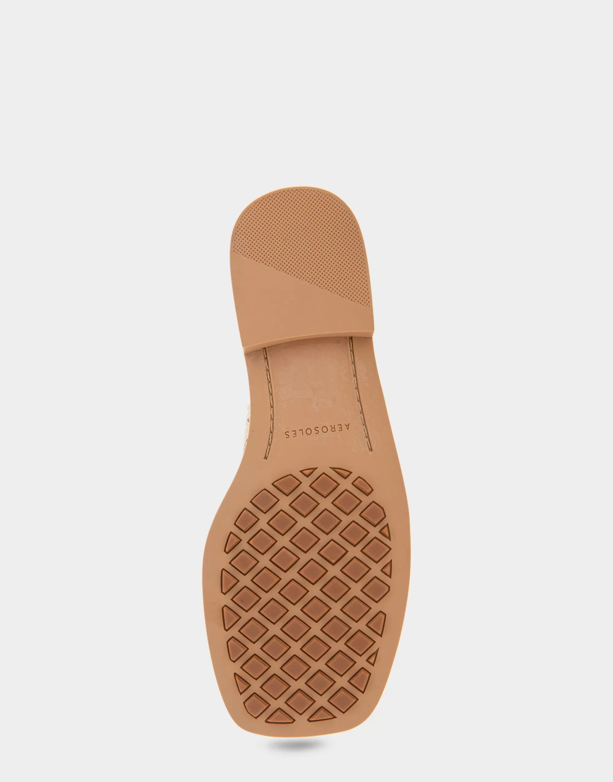 Aerosoles Flats*Comfortable Women's Braided Double Strap Flat Sandal in Soft Gold Faux Leather