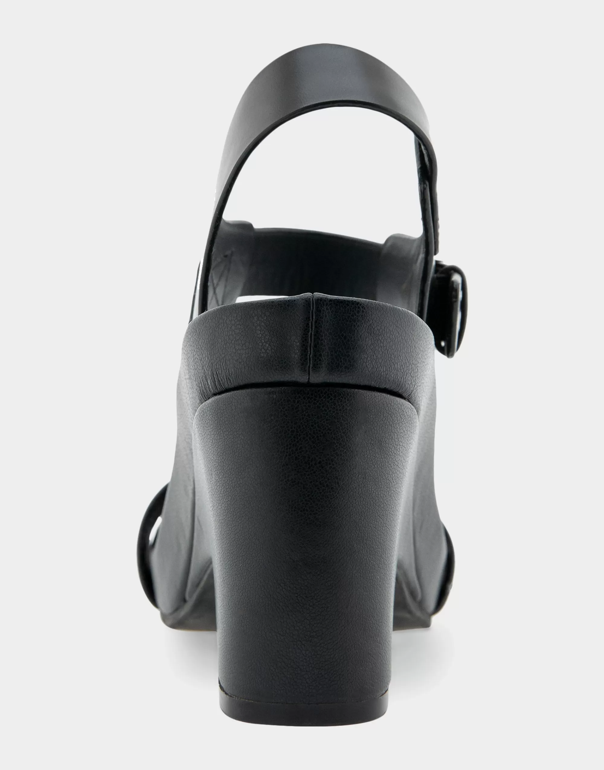 Aerosoles Dress | Wedges*Comfortable Women's Buckled Footbed Wedge Sandal in Black Leather