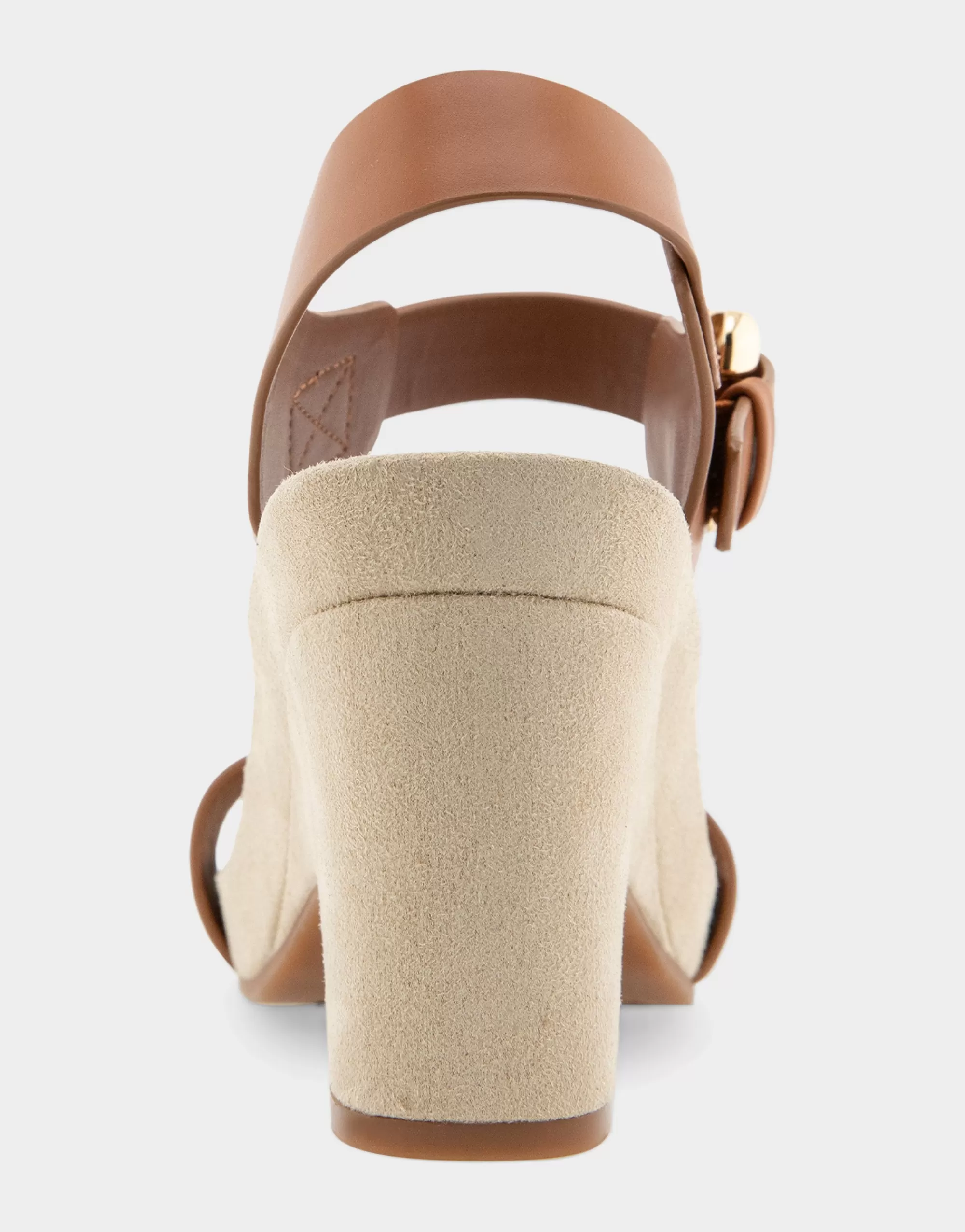 Aerosoles Dress | Wedges*Comfortable Women's Buckled Footbed Wedge Sandal in Tan Leather