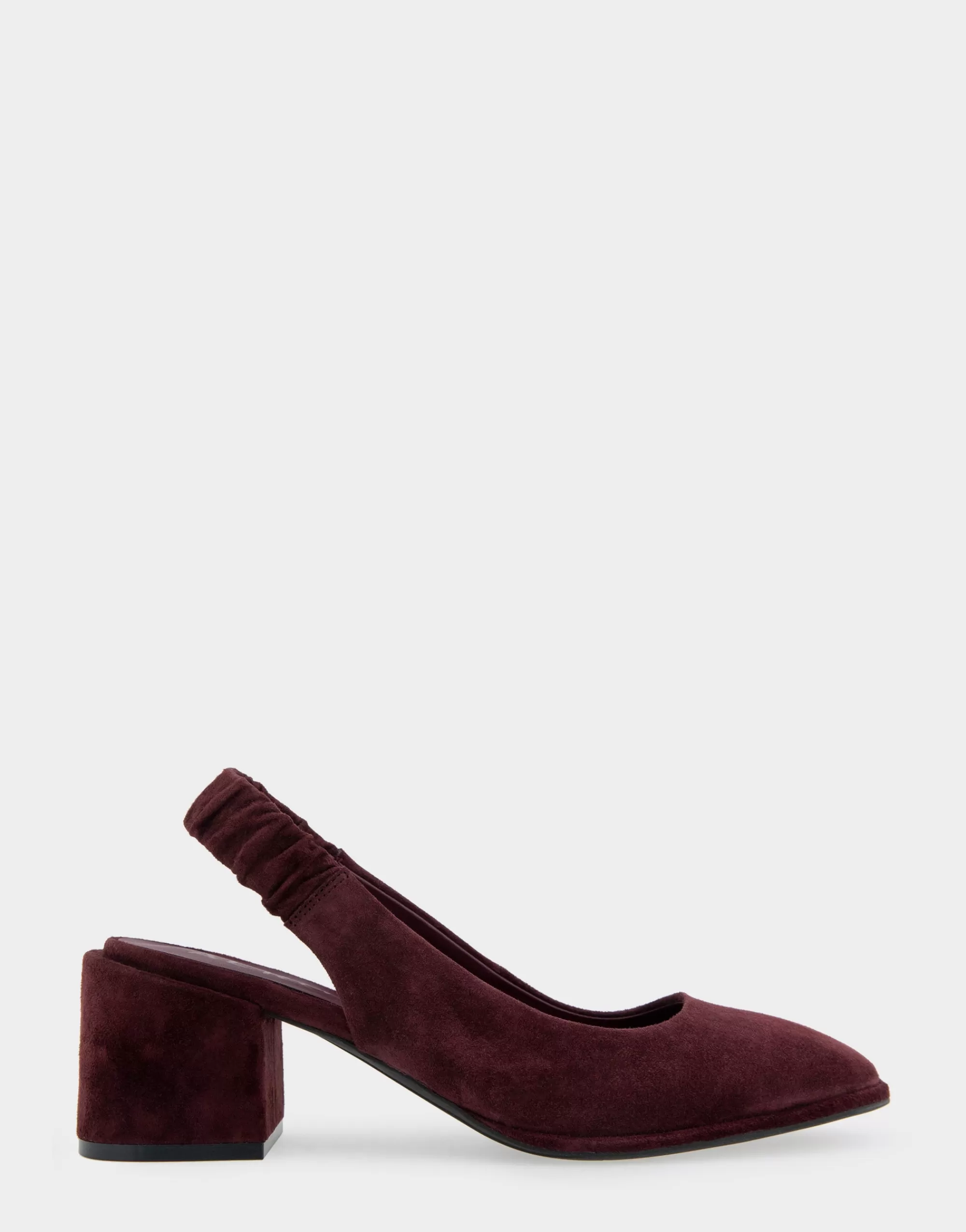 Aerosoles Pumps*Comfortable Women's Covered Elastic Slingback Block Heel Pump in Deep Aubergine Suede Suede