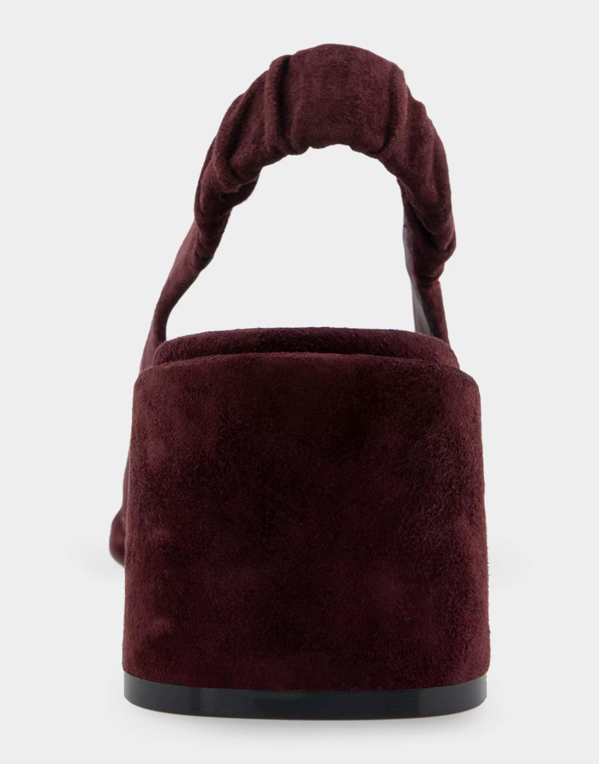 Aerosoles Pumps*Comfortable Women's Covered Elastic Slingback Block Heel Pump in Deep Aubergine Suede Suede