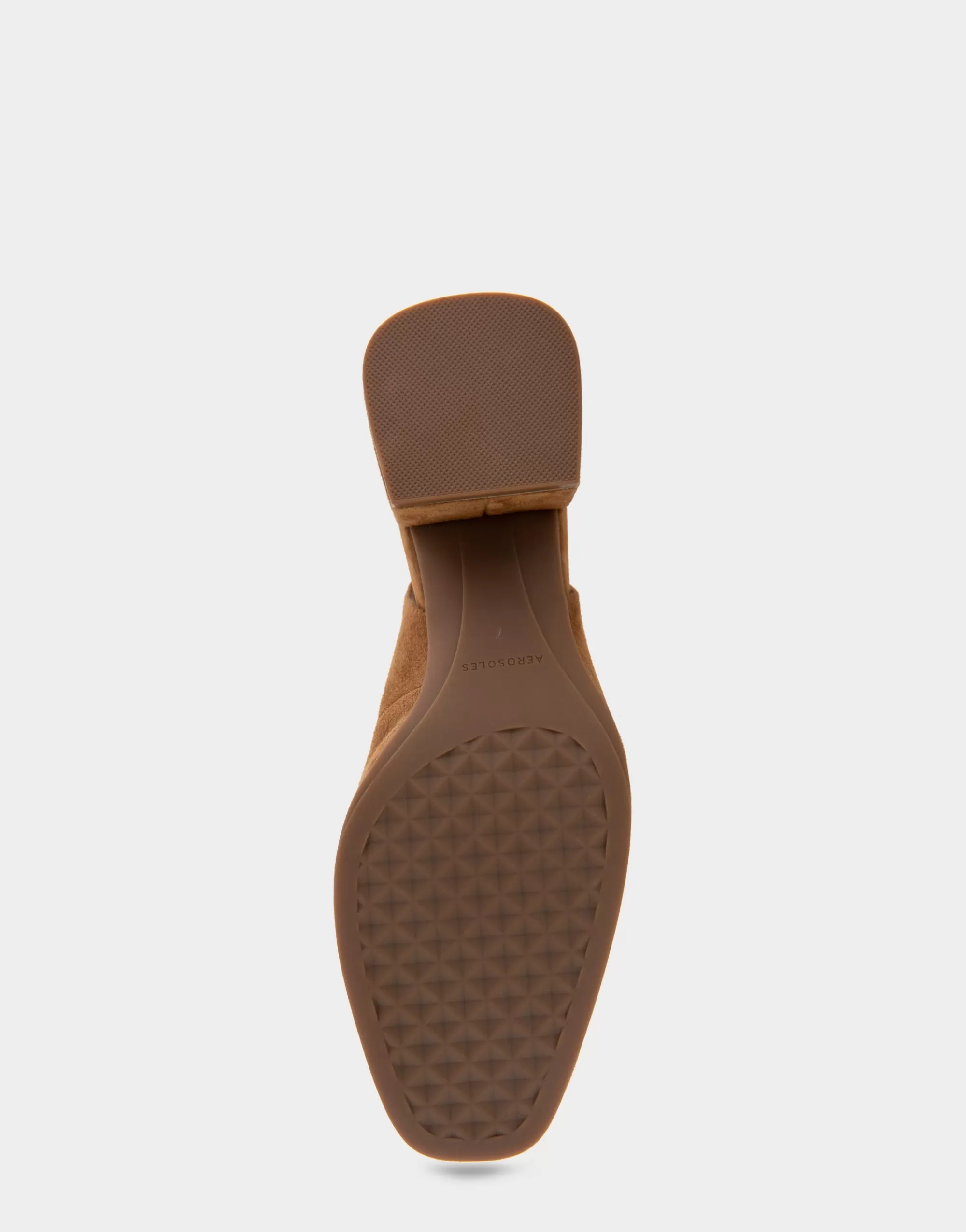 Aerosoles Pumps*Comfortable Women's Covered Elastic Slingback Block Heel Pump in Tobacco Suede Suede