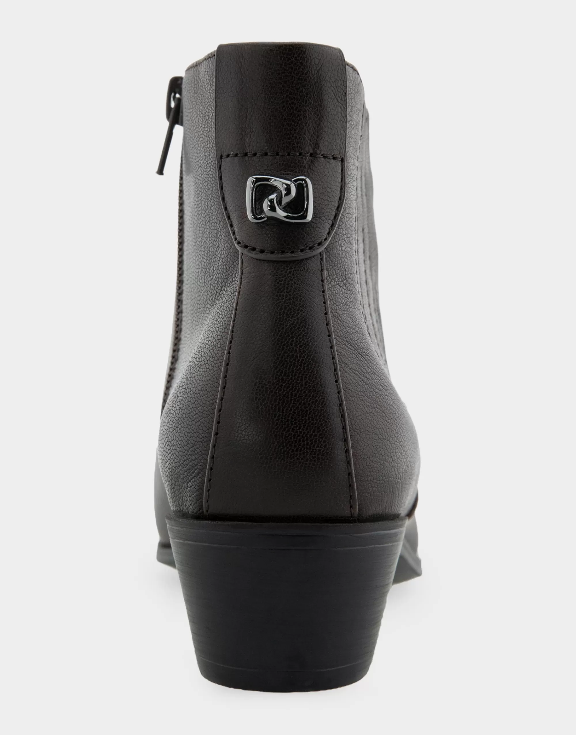 Aerosoles Heeled Boots | Ankle Boots*Comfortable Women's Covered Gore Western Ankle Bootie in Java Waxy Leather Leather