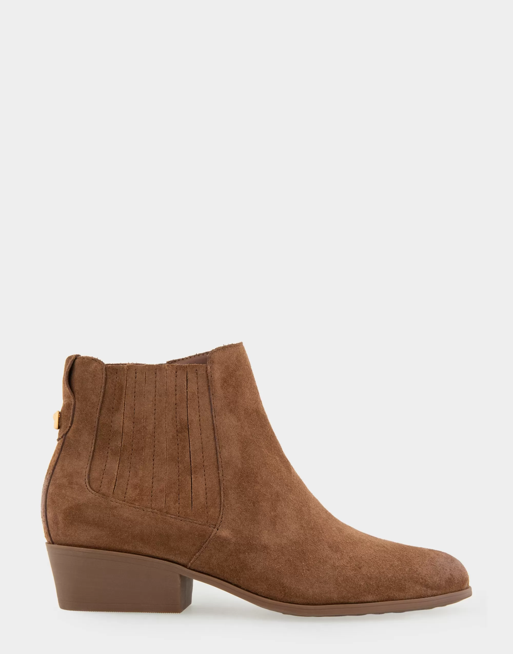 Aerosoles Heeled Boots | Ankle Boots*Comfortable Women's Covered Gore Western Ankle Bootie in Tobacco Suede