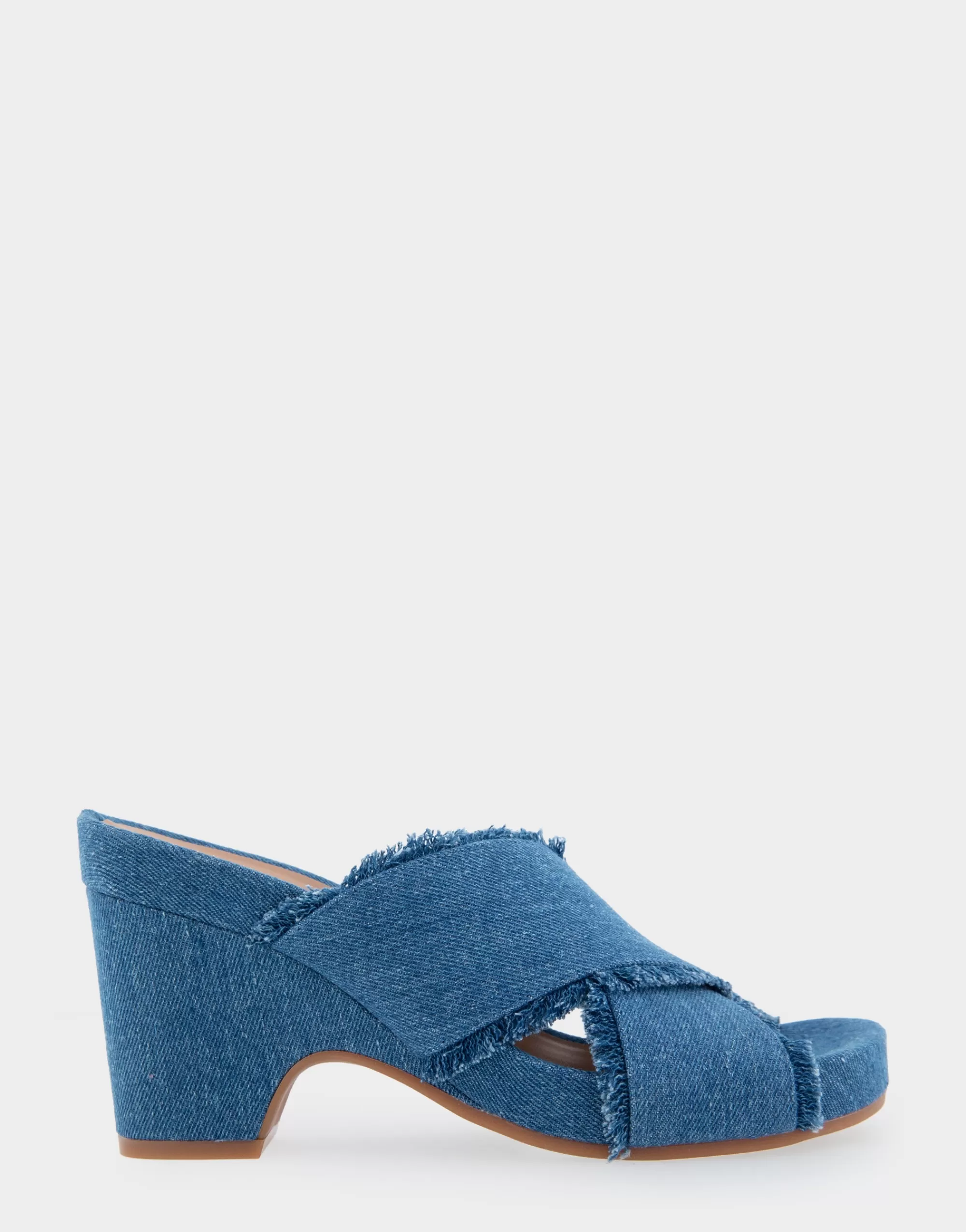 Aerosoles Dress | Wedges*Comfortable Women's Crisscross Footbed Wedge Sandal in Blue Denim