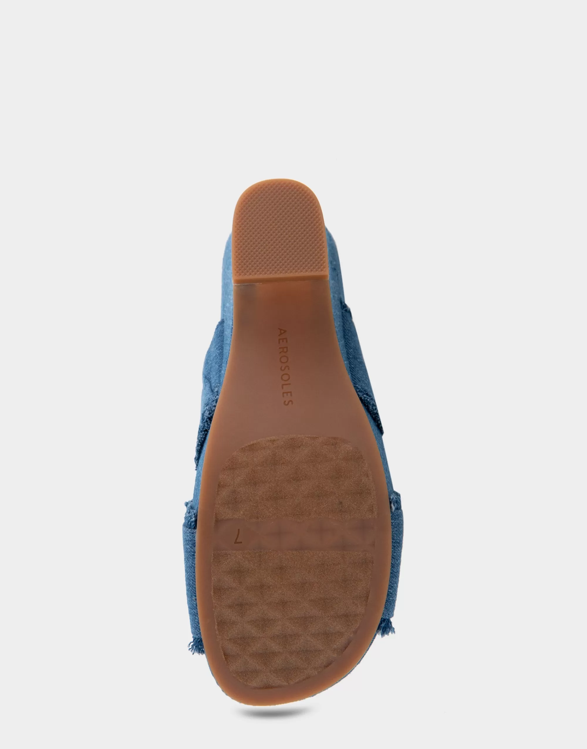 Aerosoles Dress | Wedges*Comfortable Women's Crisscross Footbed Wedge Sandal in Blue Denim