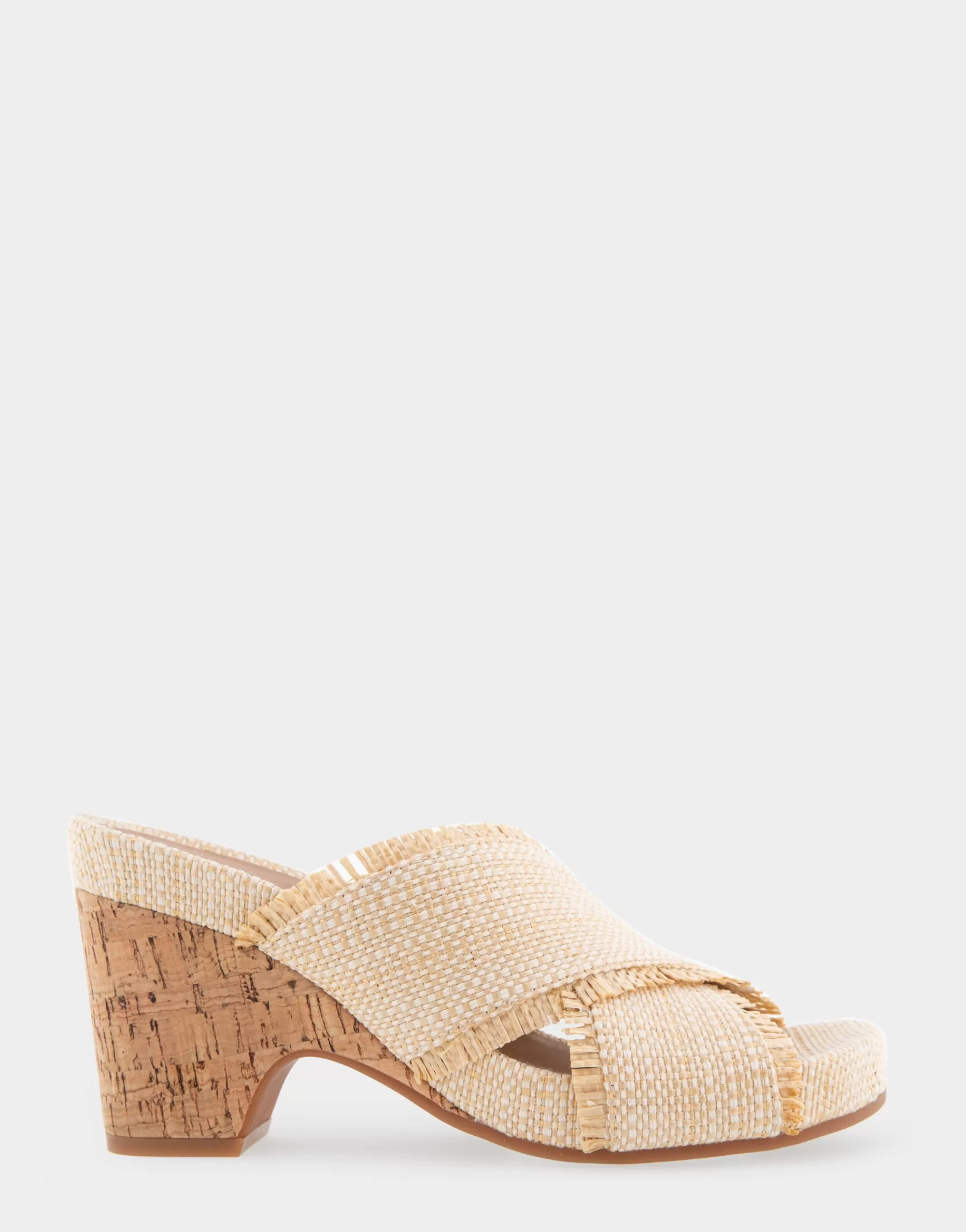 Aerosoles Dress | Wedges*Comfortable Women's Crisscross Footbed Wedge Sandal in Sand Raffia Combo Raffia Fabric