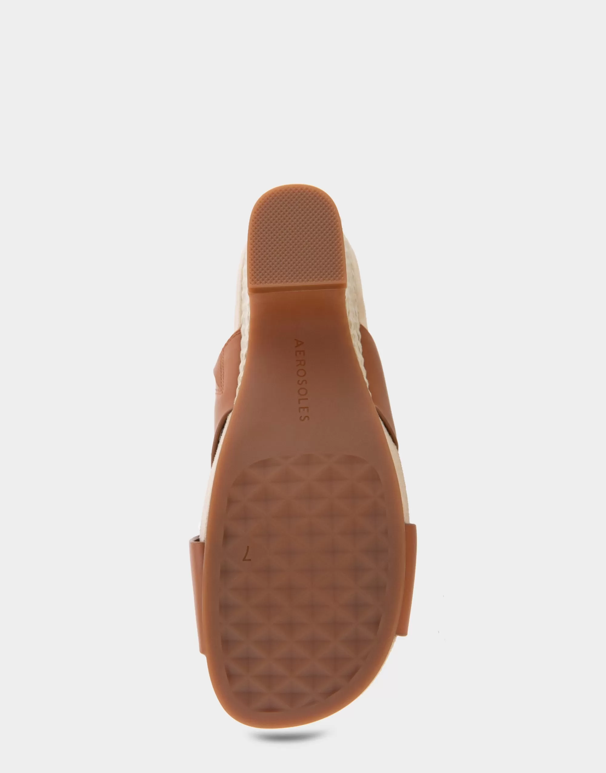 Aerosoles Dress | Wedges*Comfortable Women's Crisscross Footbed Wedge Sandal in Tan Leather Canvas Fabric