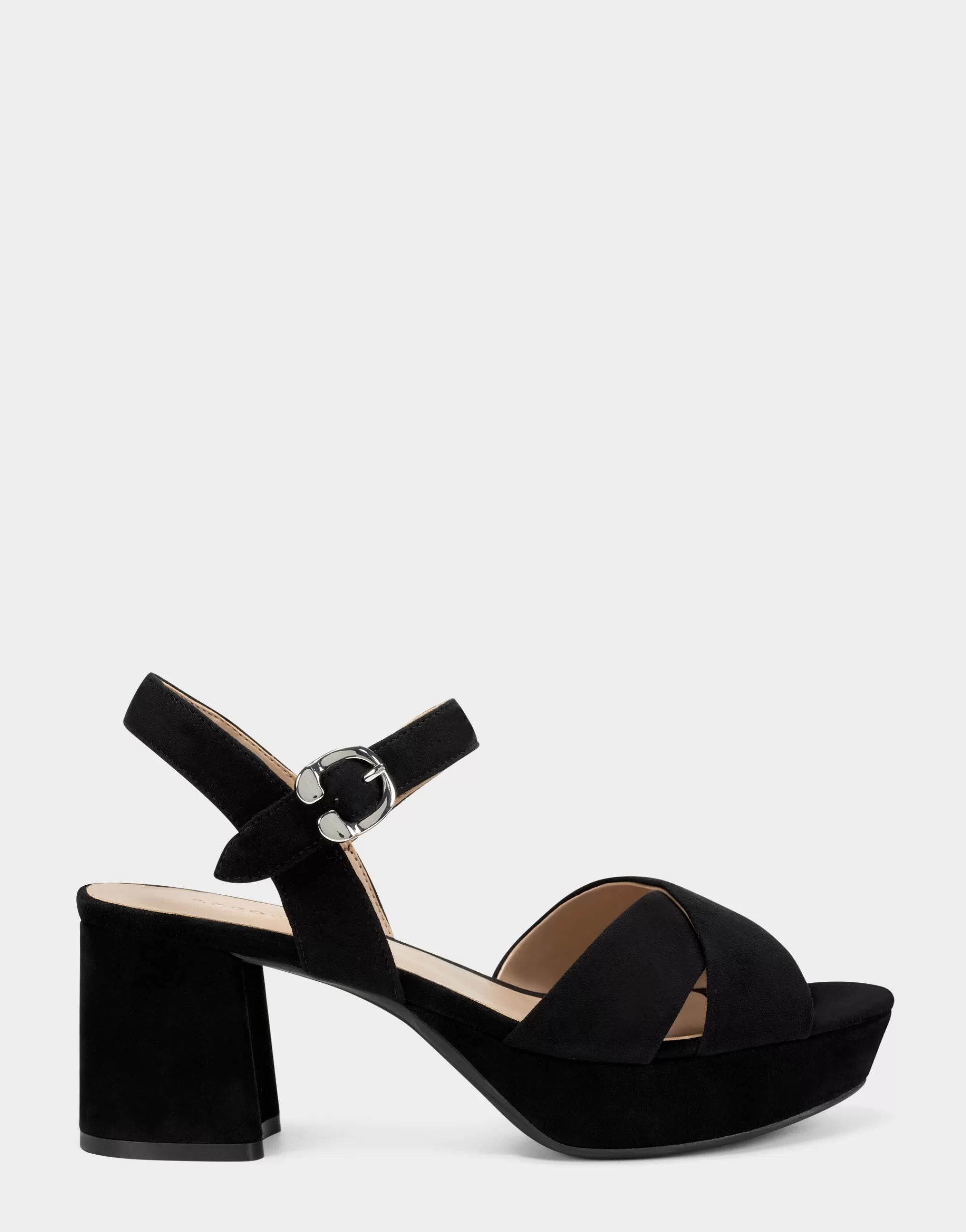 Aerosoles Dress | Platforms*Comfortable Women's Crisscross Platform Sandal in Black Suede