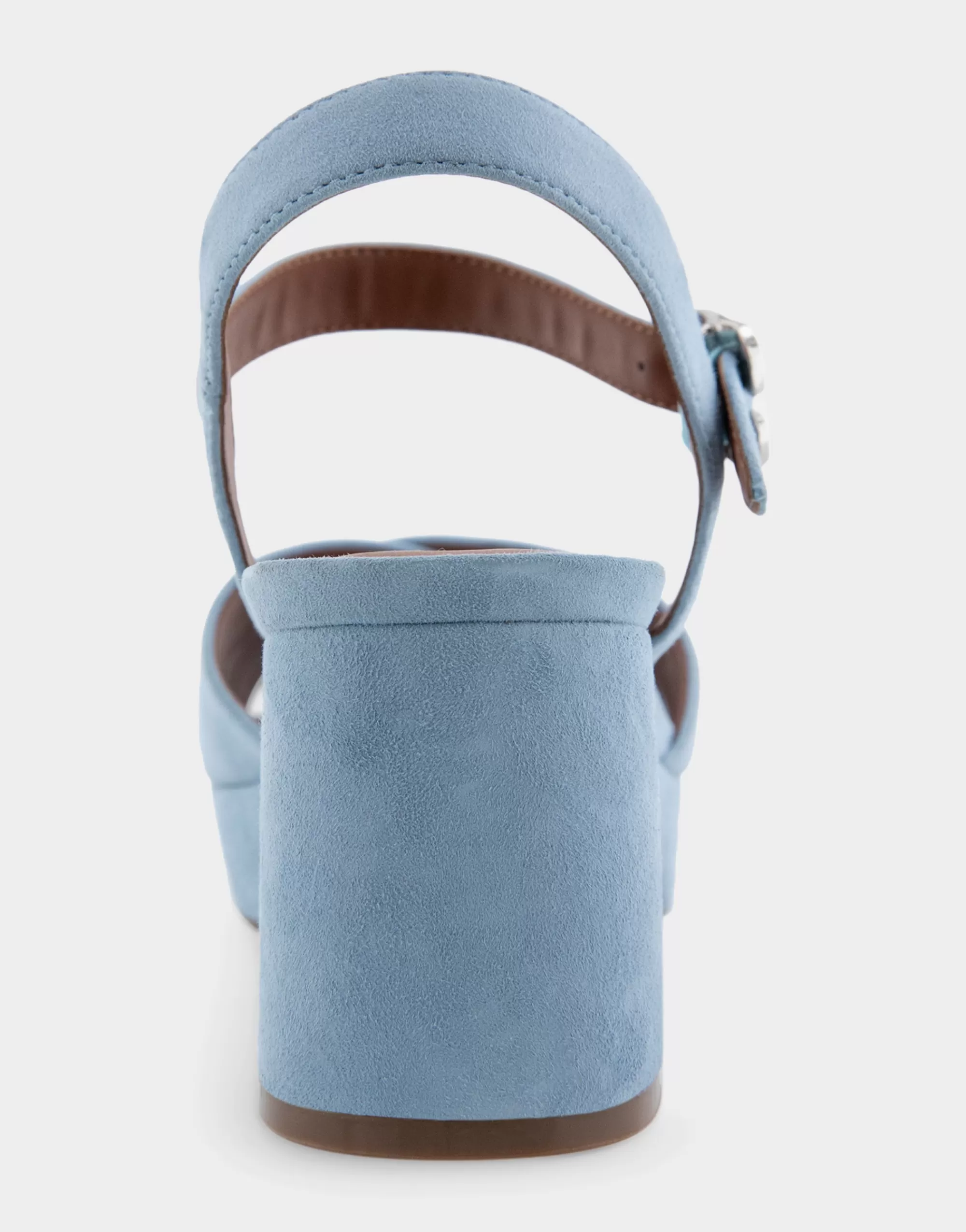 Aerosoles Platforms*Comfortable Women's Crisscross Platform Sandal in Dusty Blue Suede
