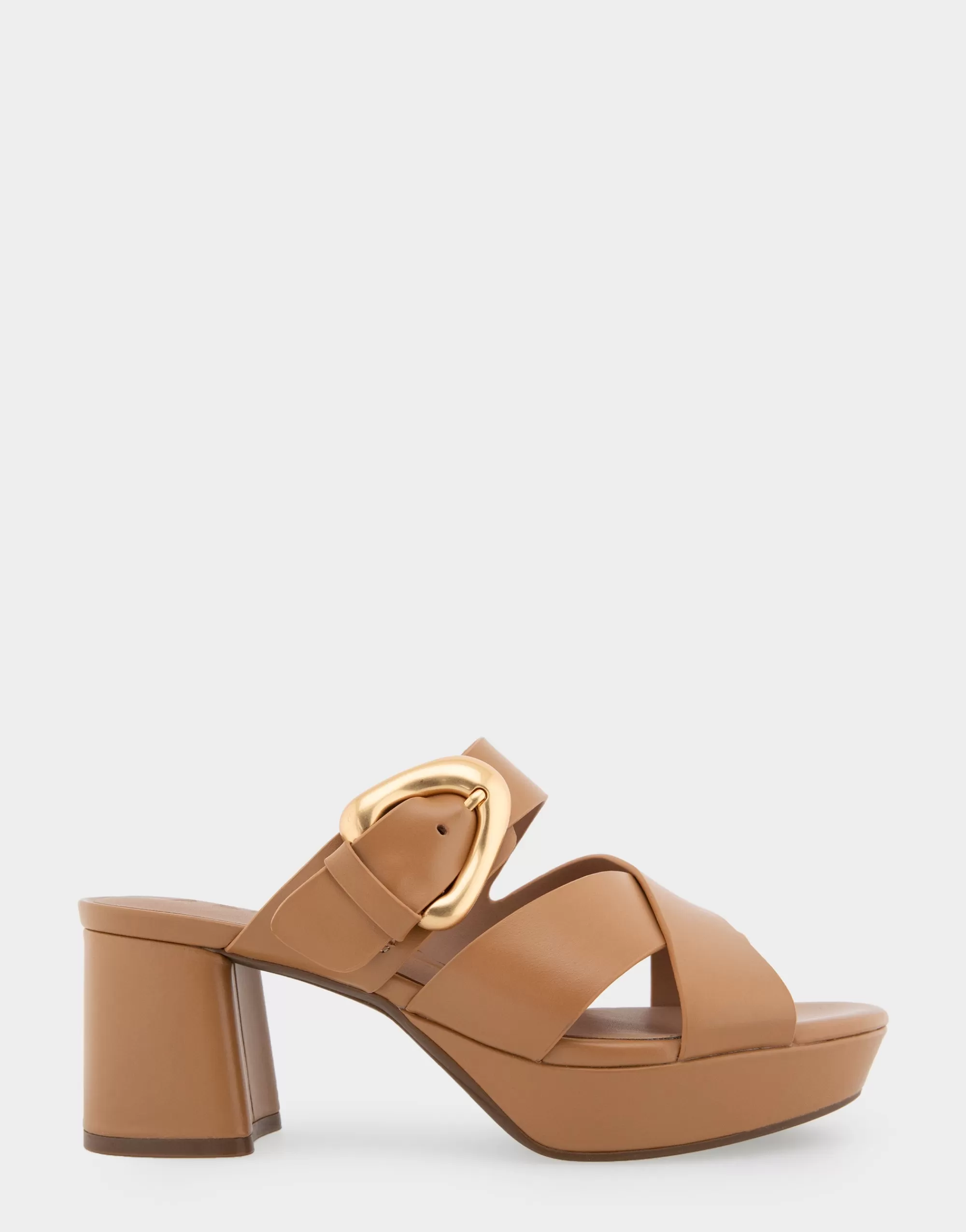Aerosoles Wide Width Sandals | Platforms*Comfortable Women's Crisscross Platform Slide Sandal in Doe Leather