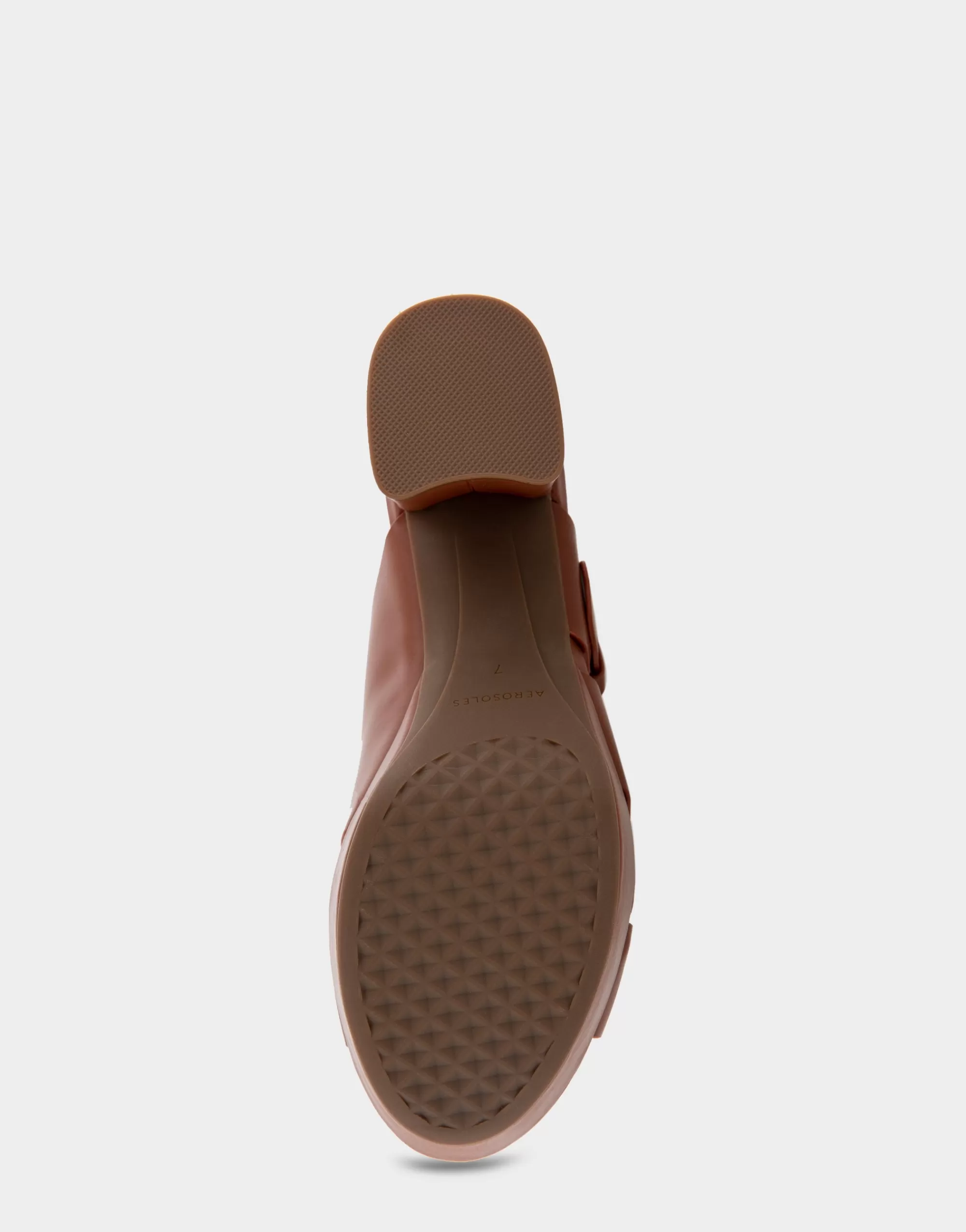 Aerosoles Wide Width Sandals | Platforms*Comfortable Women's Crisscross Platform Slide Sandal in Gingerbread Leather