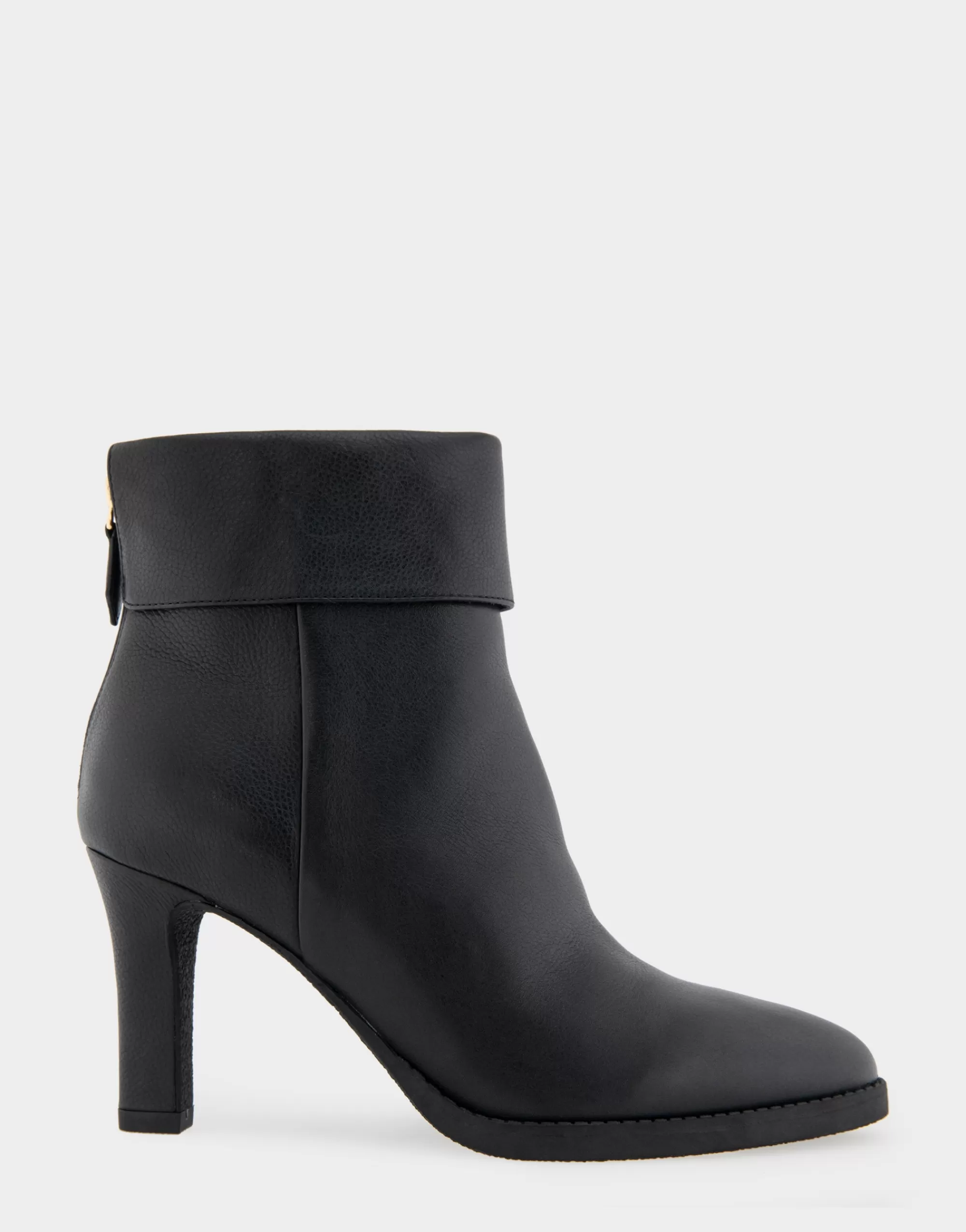 Aerosoles Heeled Boots | Ankle Boots*Comfortable Women's Cuffed Point Toe Crepe Sole Stiletto Bootie in Black Leather Leather