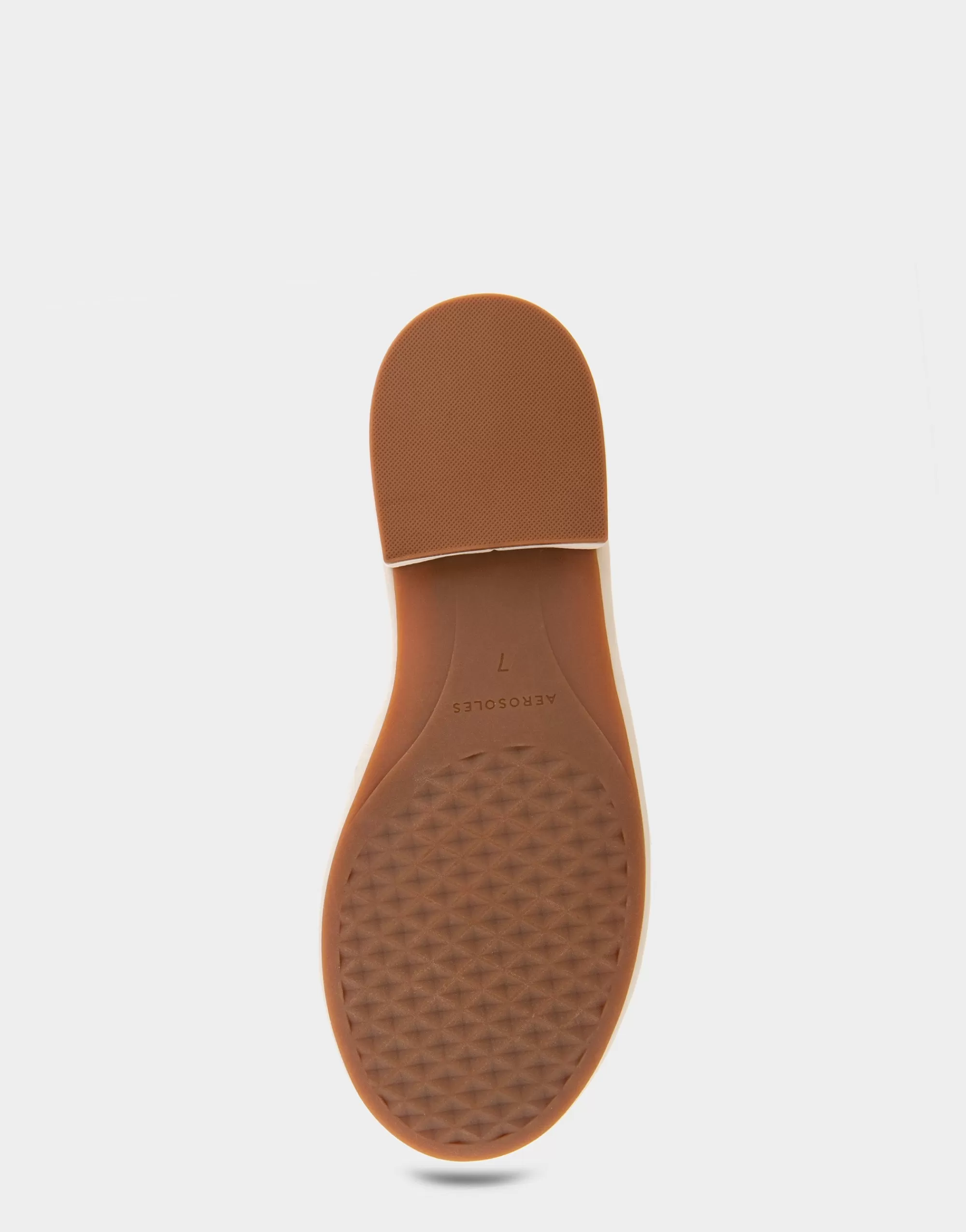 Aerosoles Slides | Flats*Comfortable Women's Debossed Chain Link Slide Sandal in Eggnog Leather
