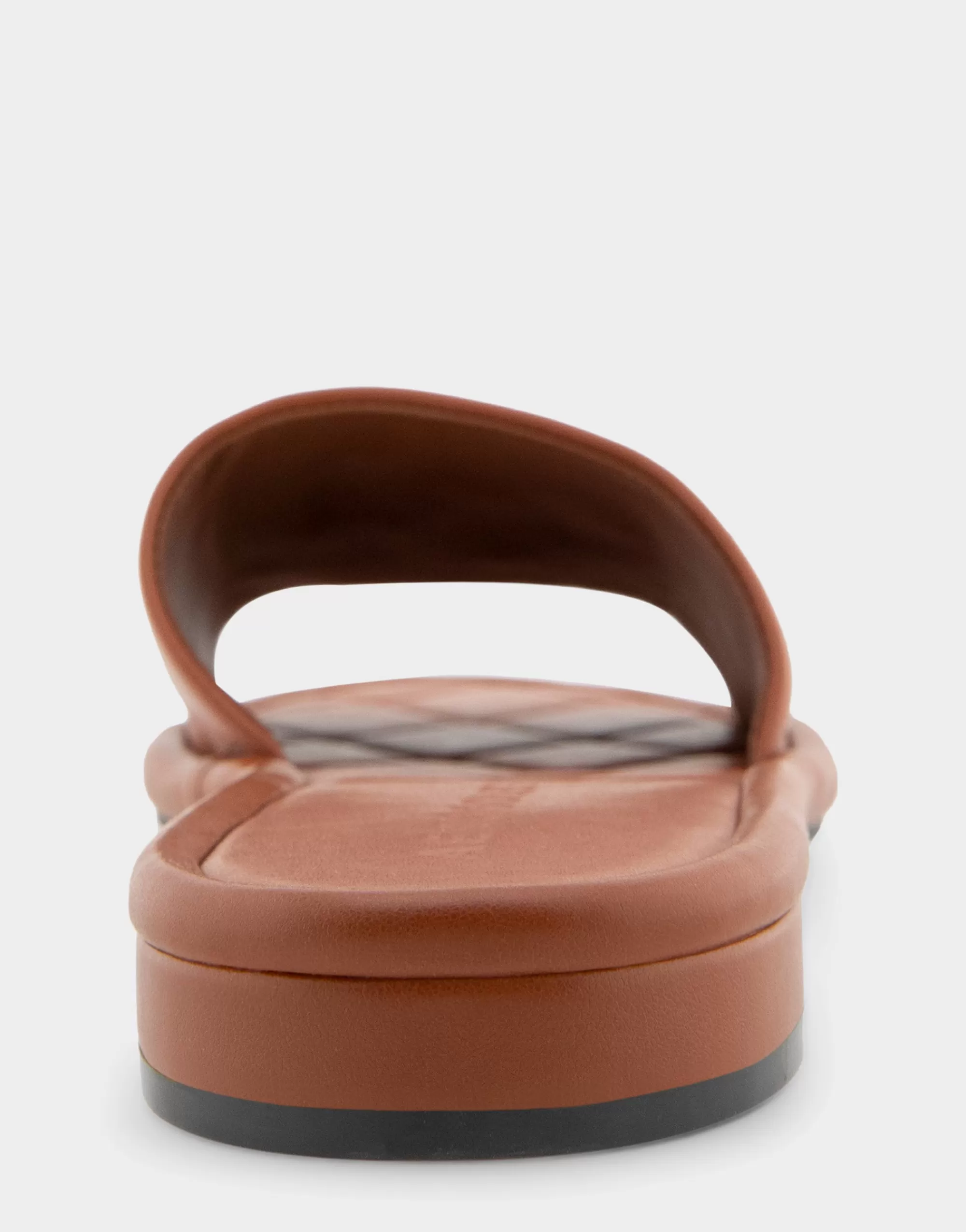 Aerosoles Slides | Flats*Comfortable Women's Debossed Chain Link Slide Sandal in Gingerbread Leather