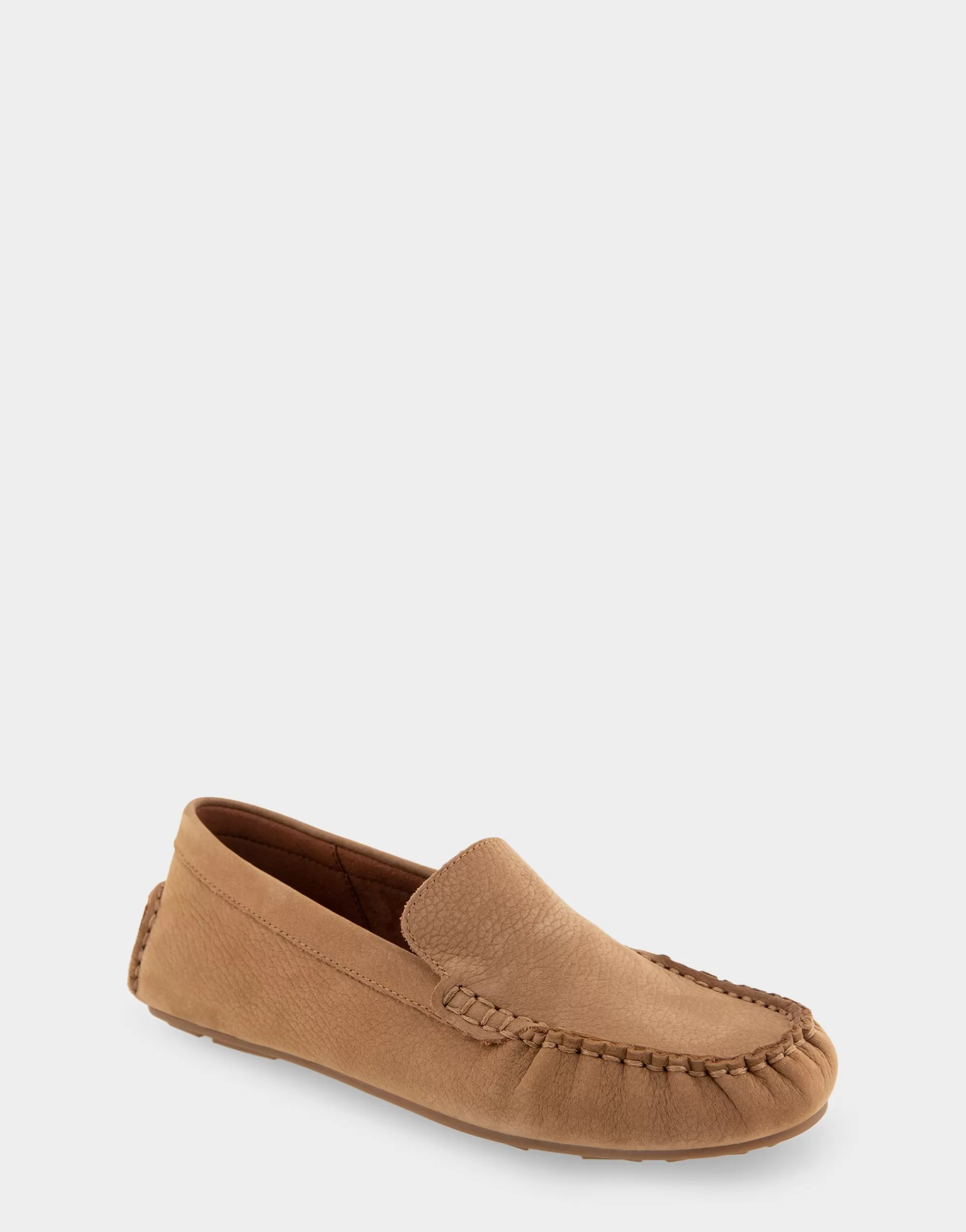 Aerosoles Loafers*Comfortable Women's Driver in Camel Pebbled Nubuck Leather