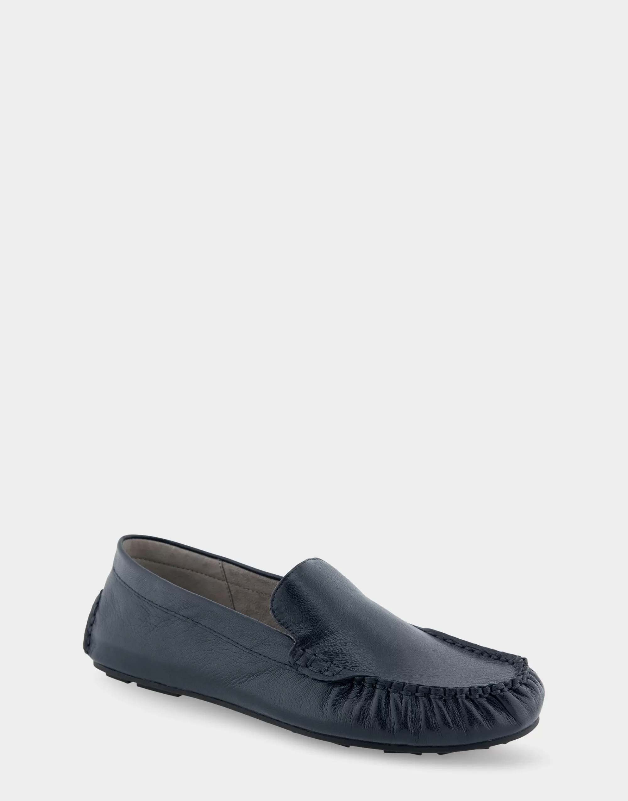 Aerosoles Wide Width Flats | Loafers*Comfortable Women's Driver in Navy Leather