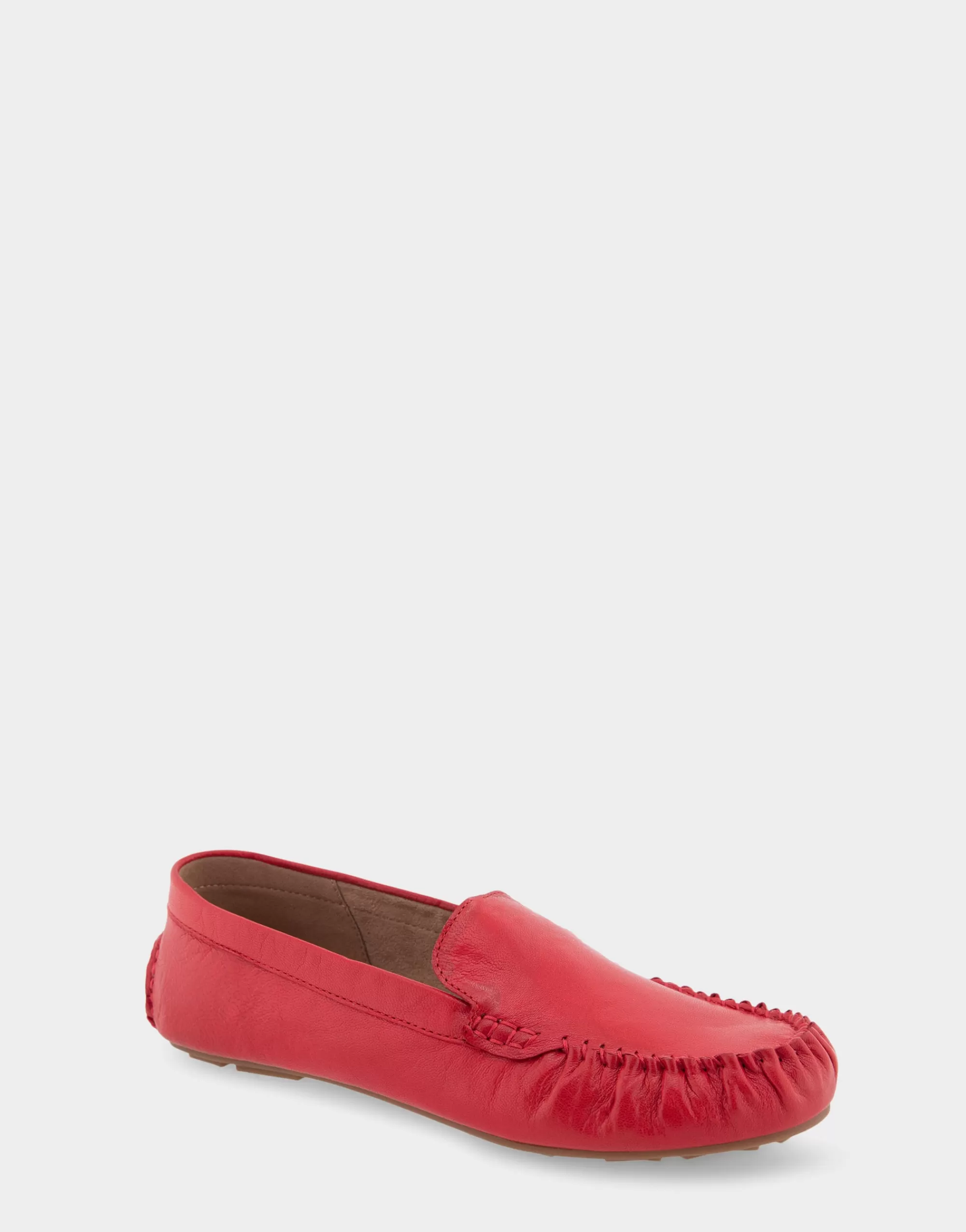 Aerosoles Wide Width Flats | Loafers*Comfortable Women's Driver in Racing Red Leather