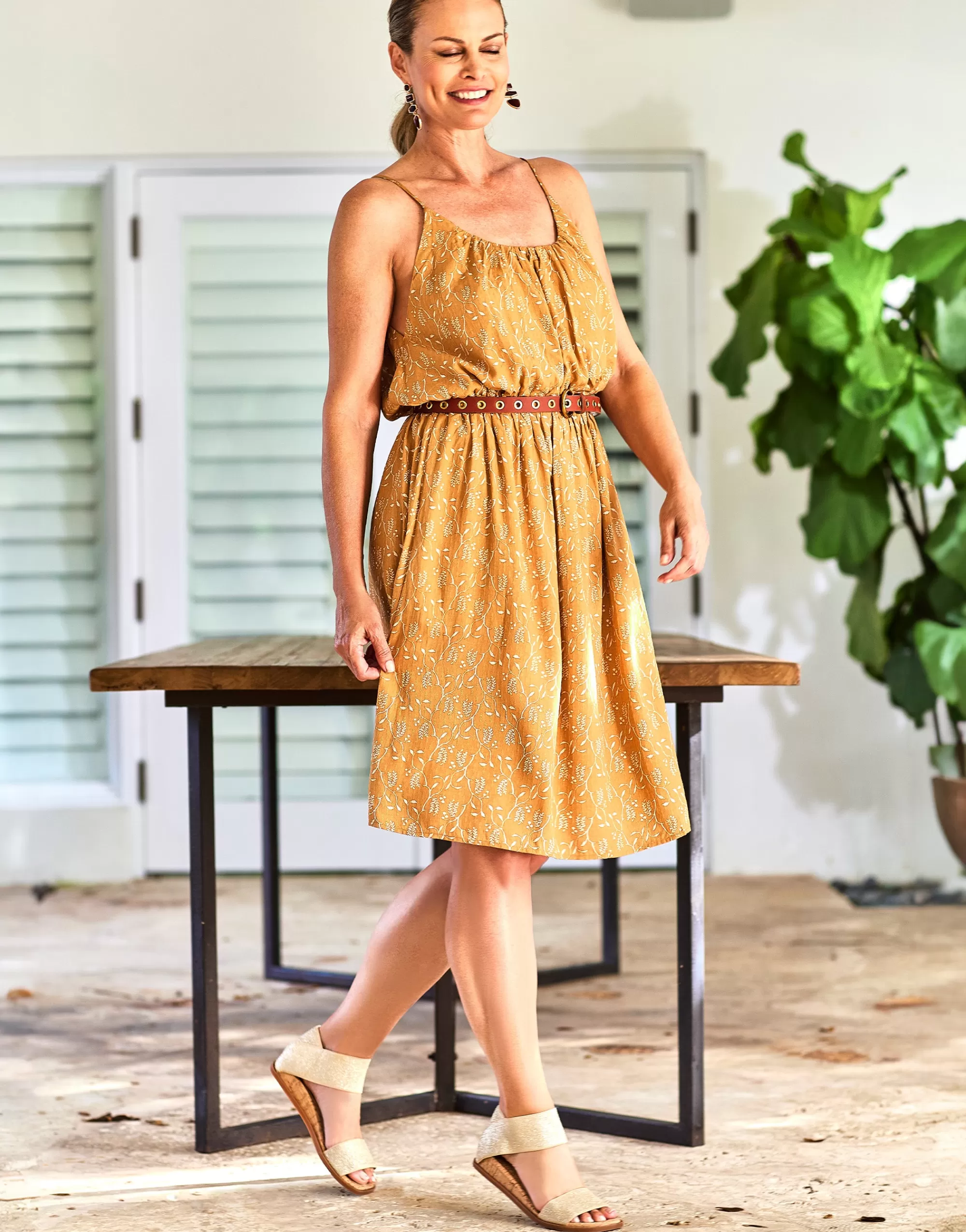 Aerosoles Wide Width Sandals*Comfortable Women's Elastic Banded Mini Wedge Sandal in Soft Gold Elastic Fabric