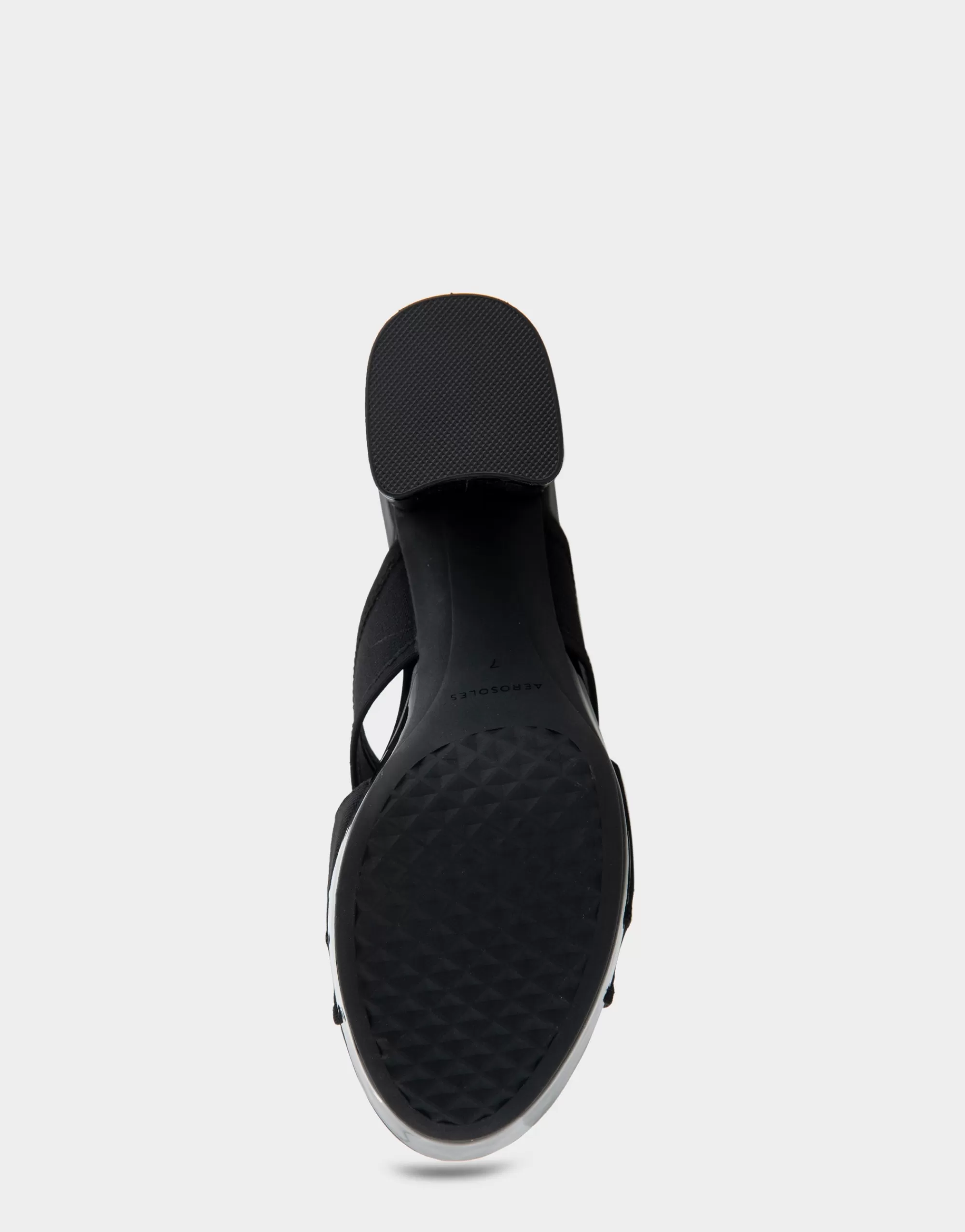 Aerosoles Slides | Platforms*Comfortable Women's Elastic Slide Platform Sandal in Black Elastic Elastic Fabric