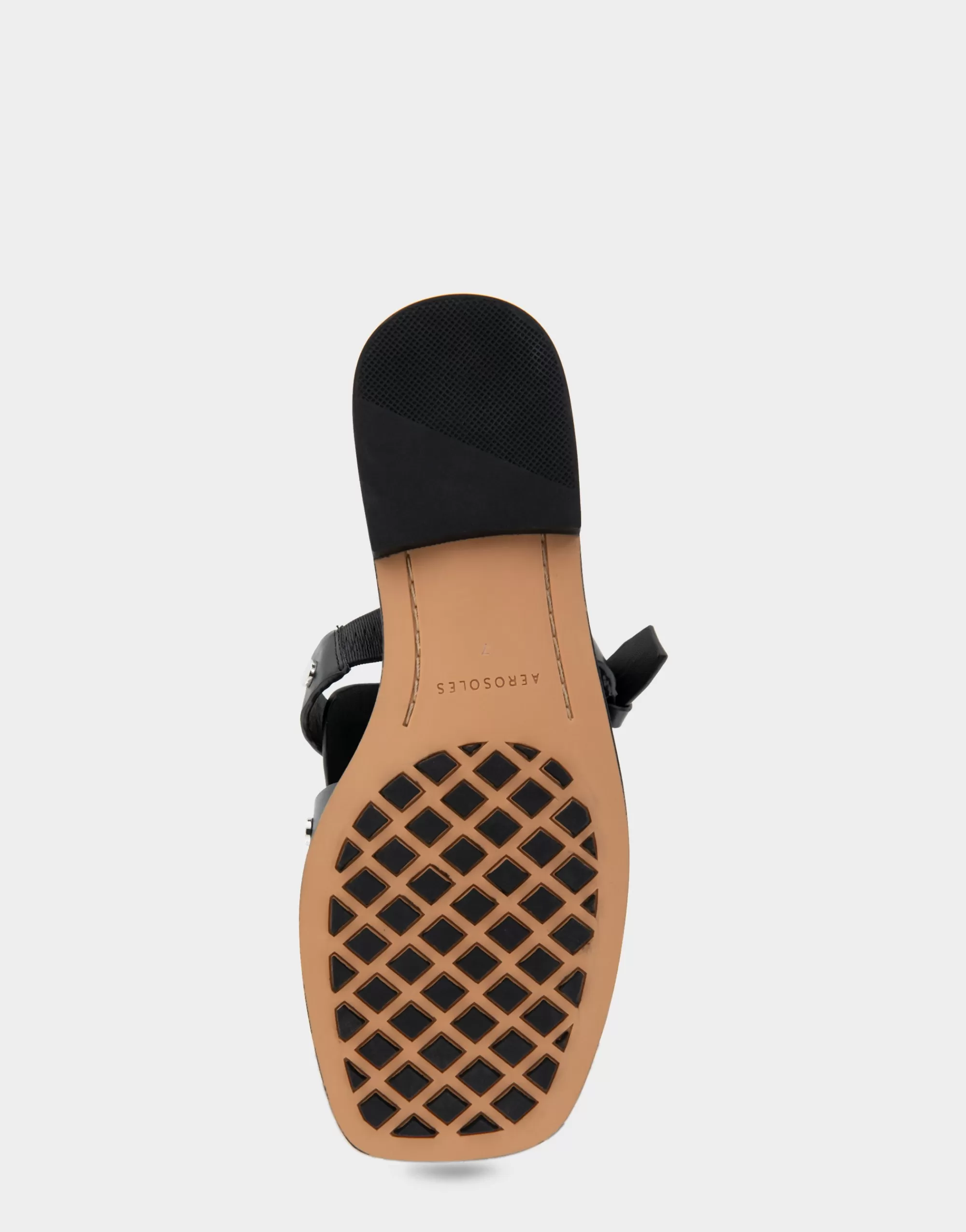 Aerosoles Flats | Slides*Comfortable Women's Fisherman Flat Slide Sandal in Black Leather