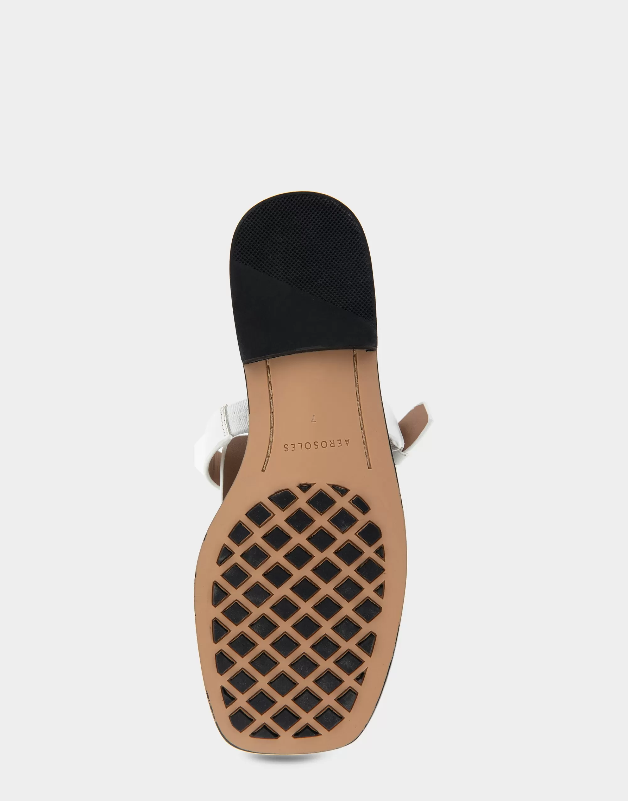 Aerosoles Slides | Flats*Comfortable Women's Fisherman Flat Slide Sandal in White Leather