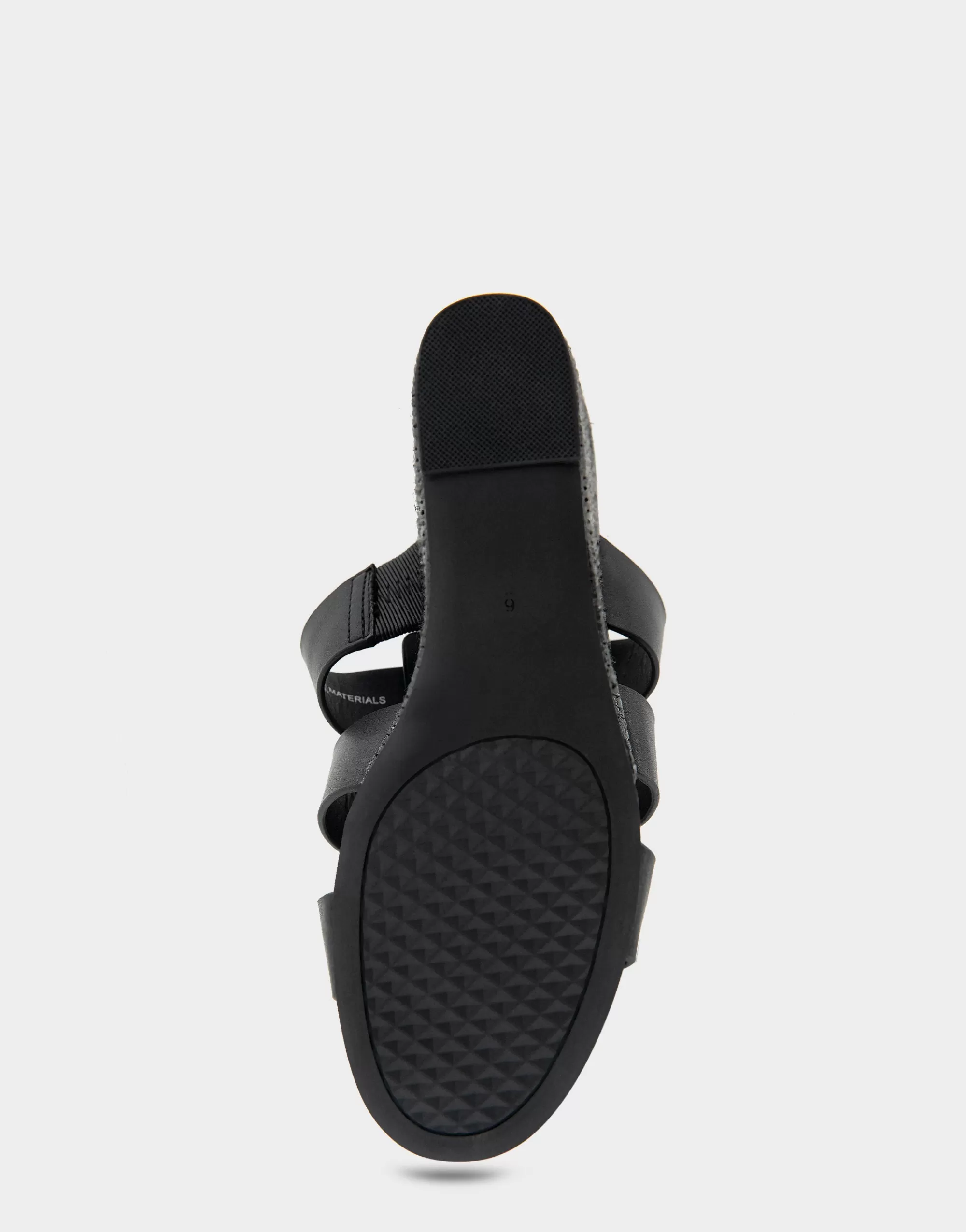 Aerosoles Wide Width Sandals | Dress*Comfortable Women's Fisherman Mid Wedge Slide in Black Faux Leather