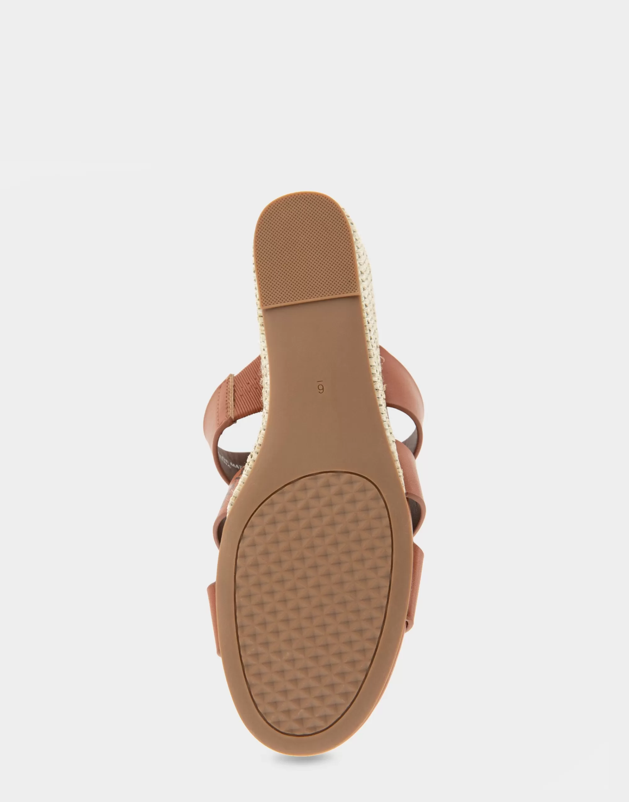 Aerosoles Wide Width Sandals | Dress*Comfortable Women's Fisherman Mid Wedge Slide in Gingerbread Faux Leather