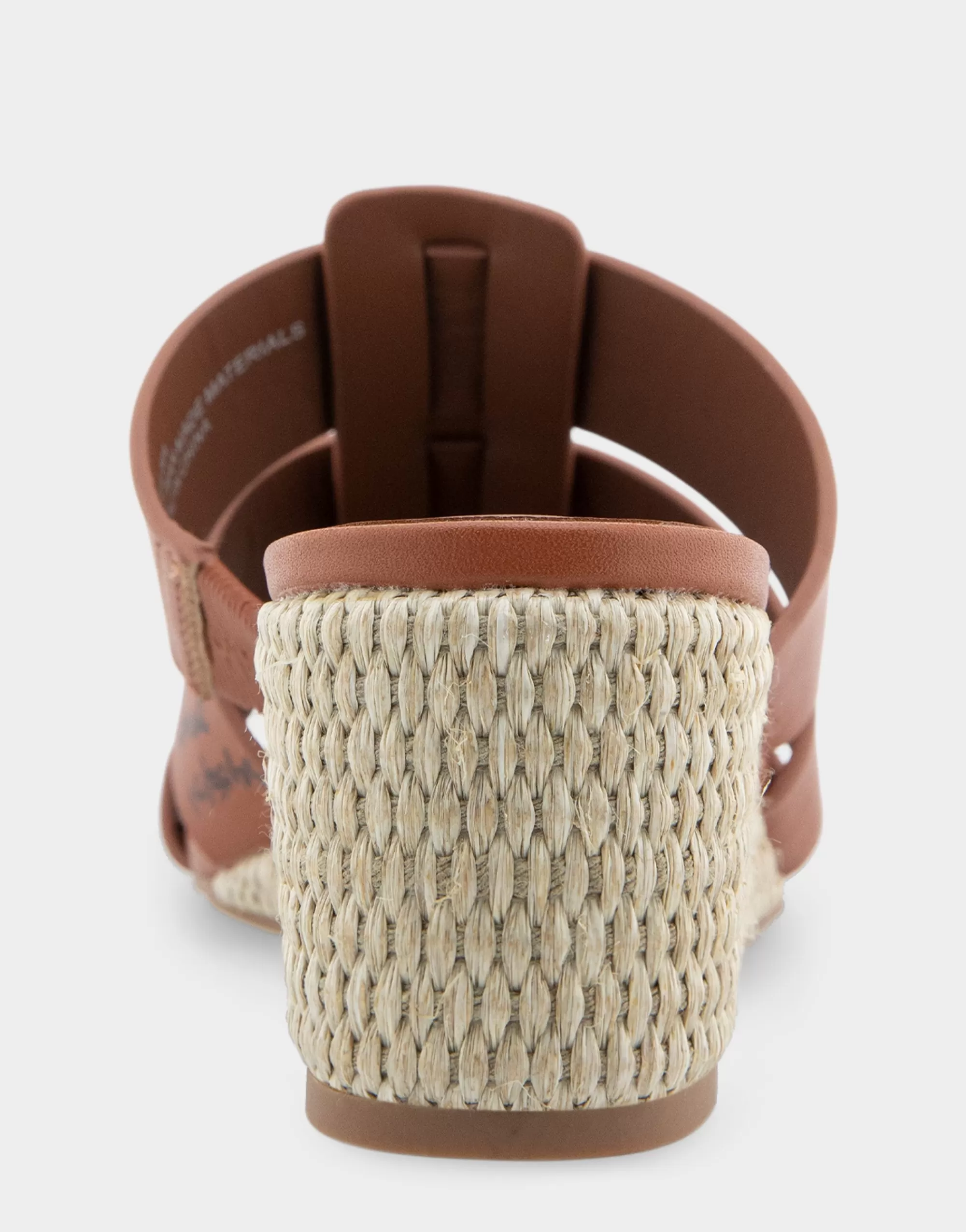 Aerosoles Wide Width Sandals | Dress*Comfortable Women's Fisherman Mid Wedge Slide in Gingerbread Faux Leather