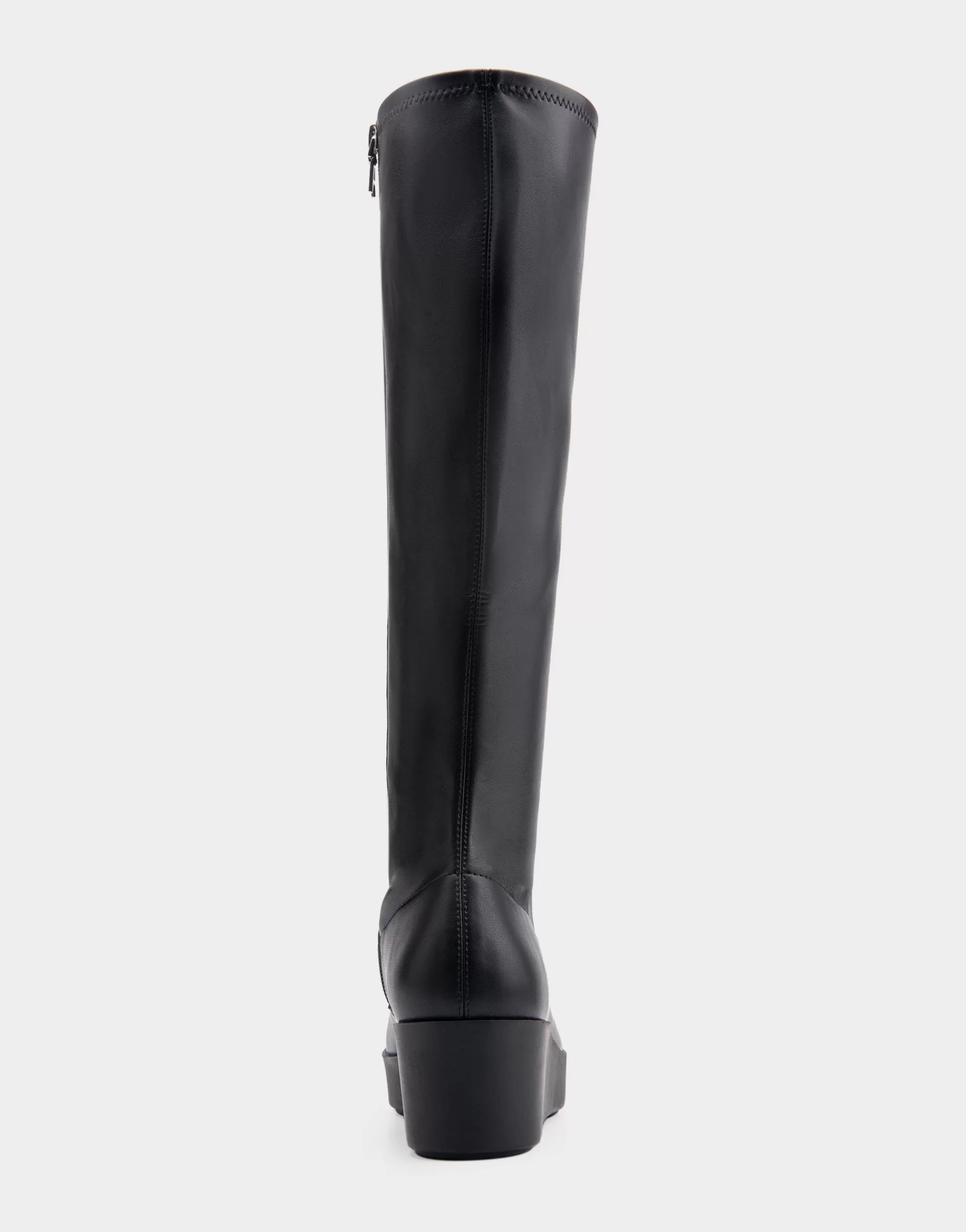 Aerosoles Tall Boots | Wedges*Comfortable Women's Flatform Heel Tall Shaft Boot in Black Faux Leather