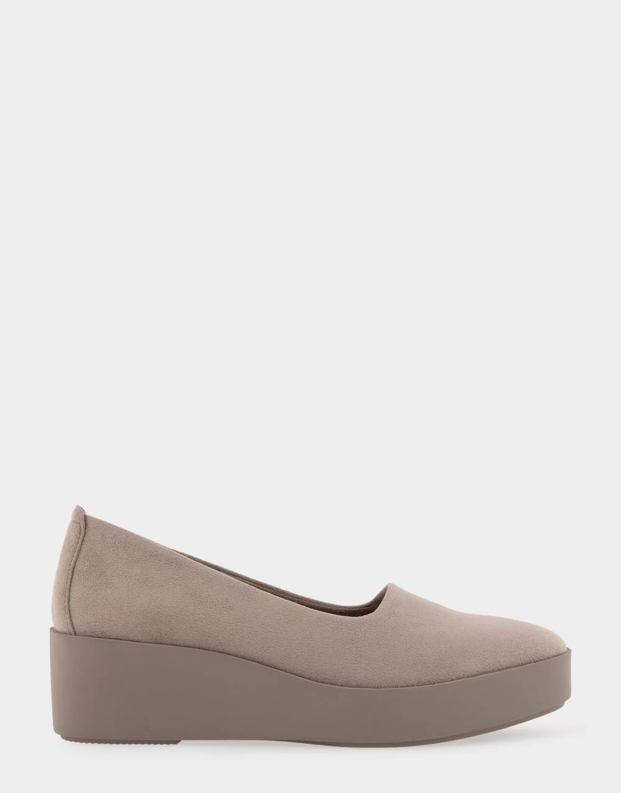 Aerosoles Clogs & Mules | Wedges*Comfortable Women's Flatform Shoe in Beige Stretch Faux Suede