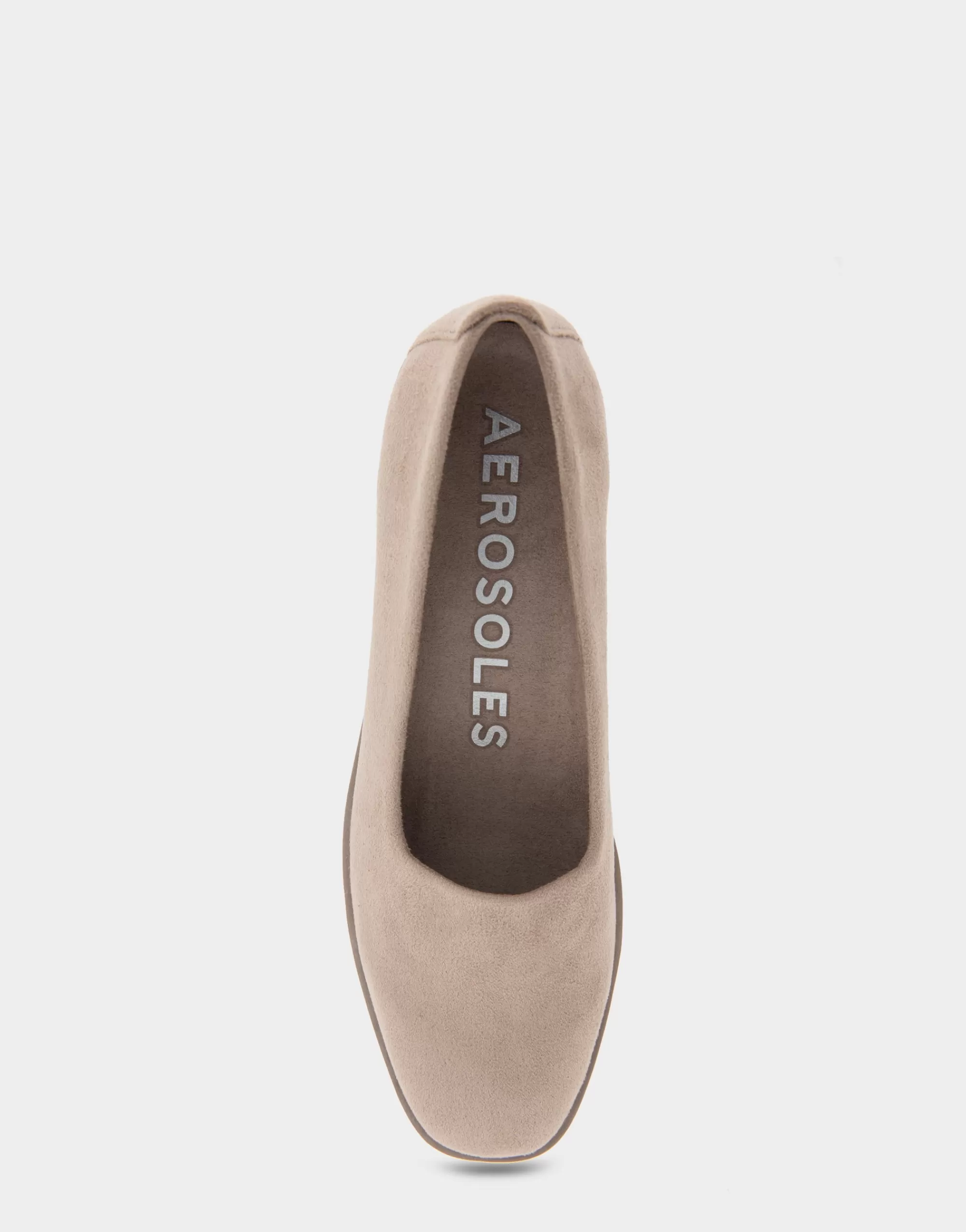 Aerosoles Clogs & Mules | Wedges*Comfortable Women's Flatform Shoe in Beige Stretch Faux Suede