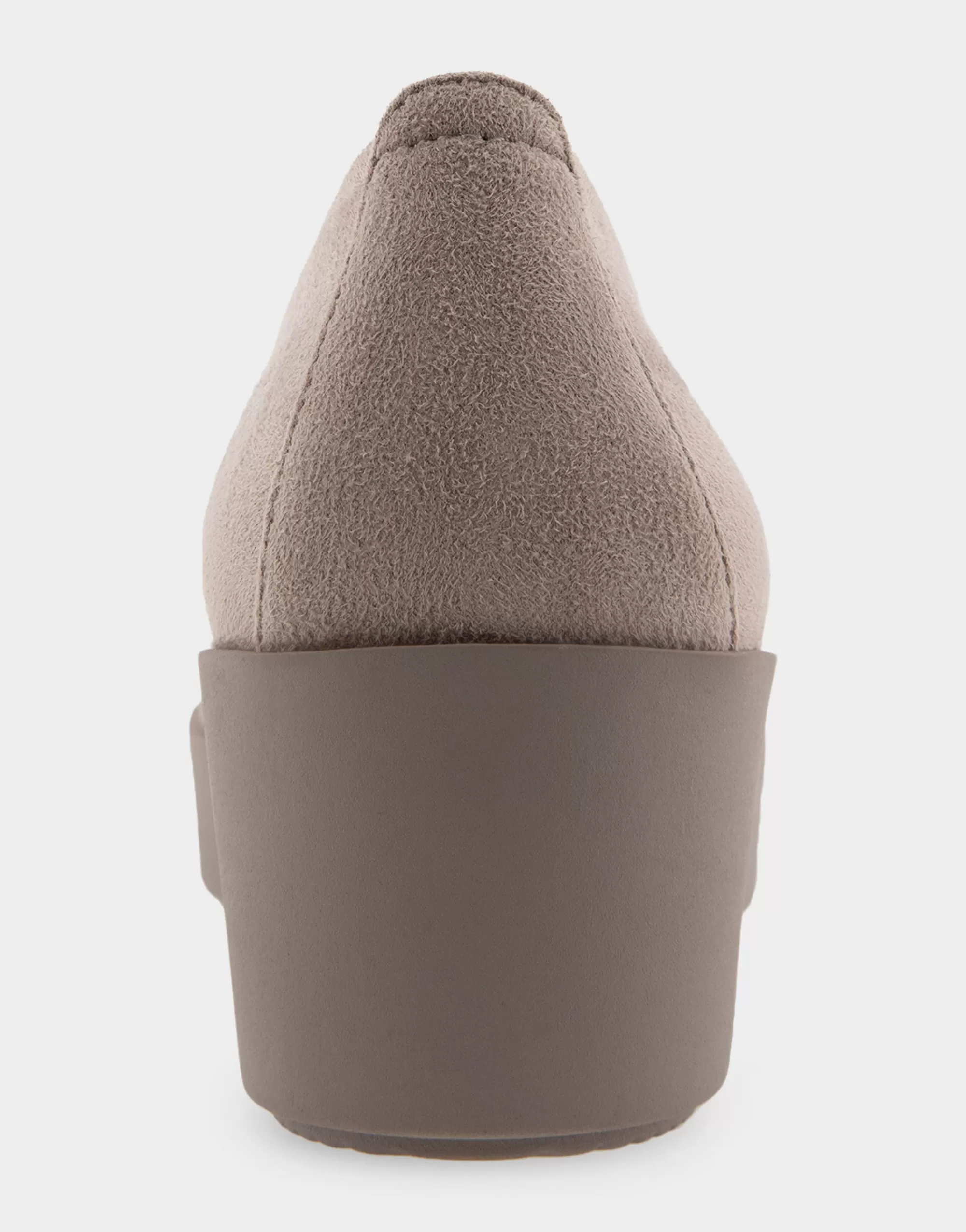 Aerosoles Clogs & Mules | Wedges*Comfortable Women's Flatform Shoe in Beige Stretch Faux Suede