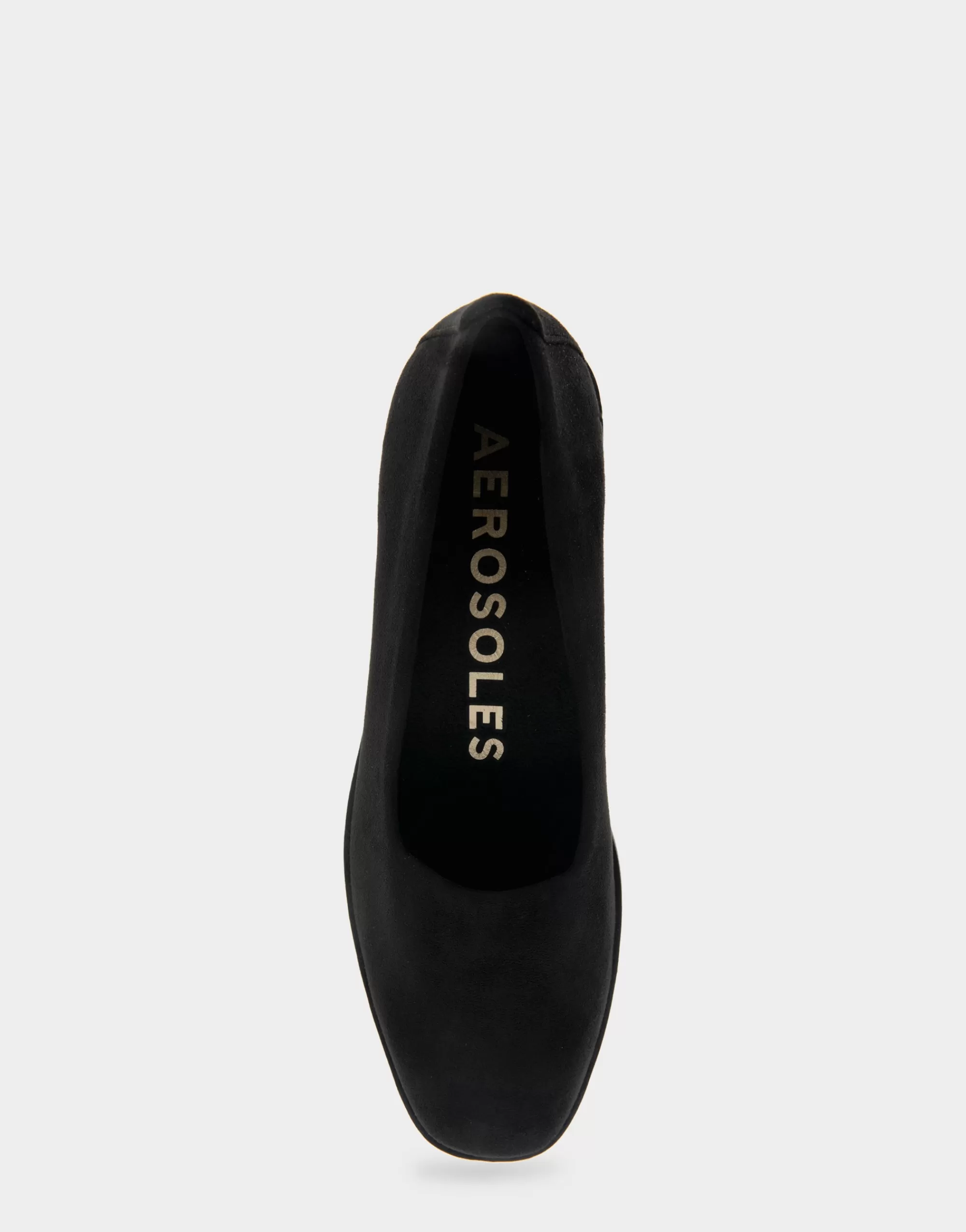 Aerosoles Clogs & Mules | Wedges*Comfortable Women's Flatform Shoe in Black Stretch Faux Suede